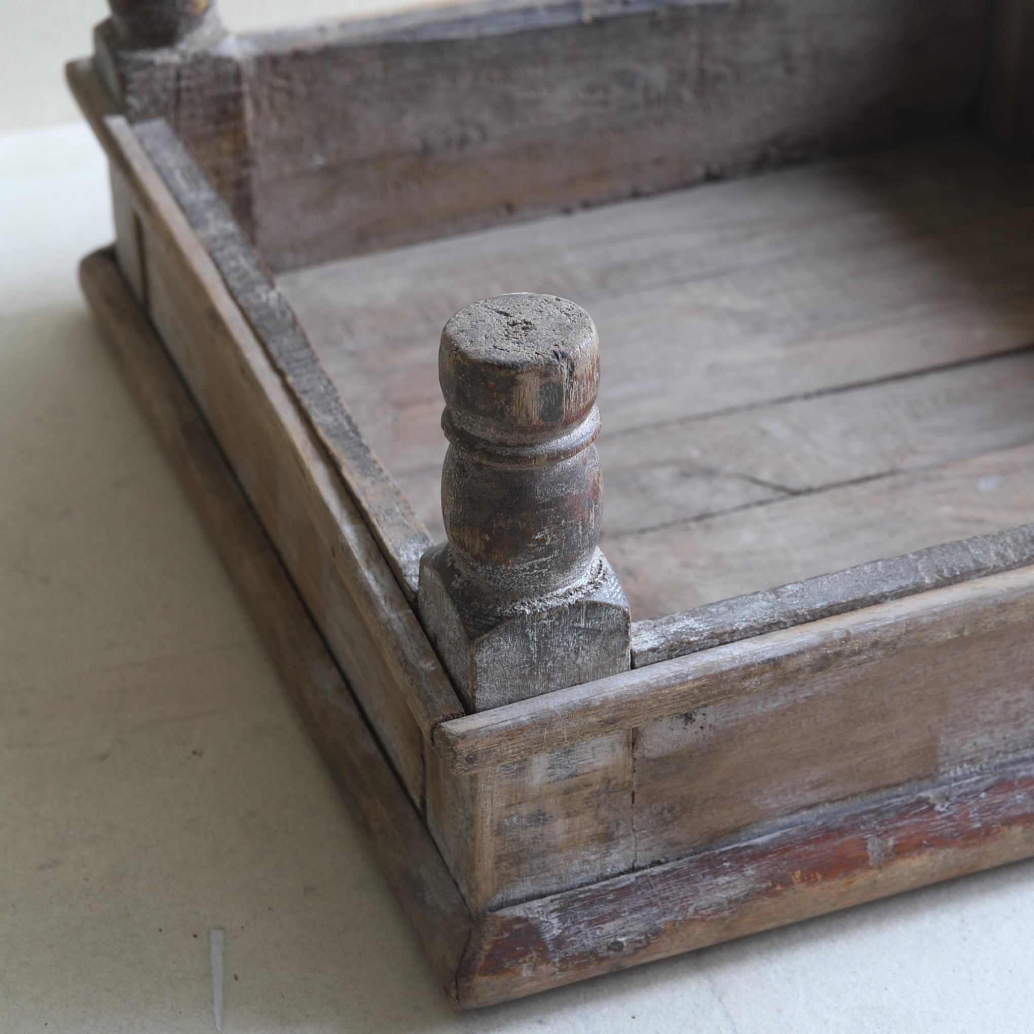 Antique Indian Tea Table with Old Wood, 16th-19th Century