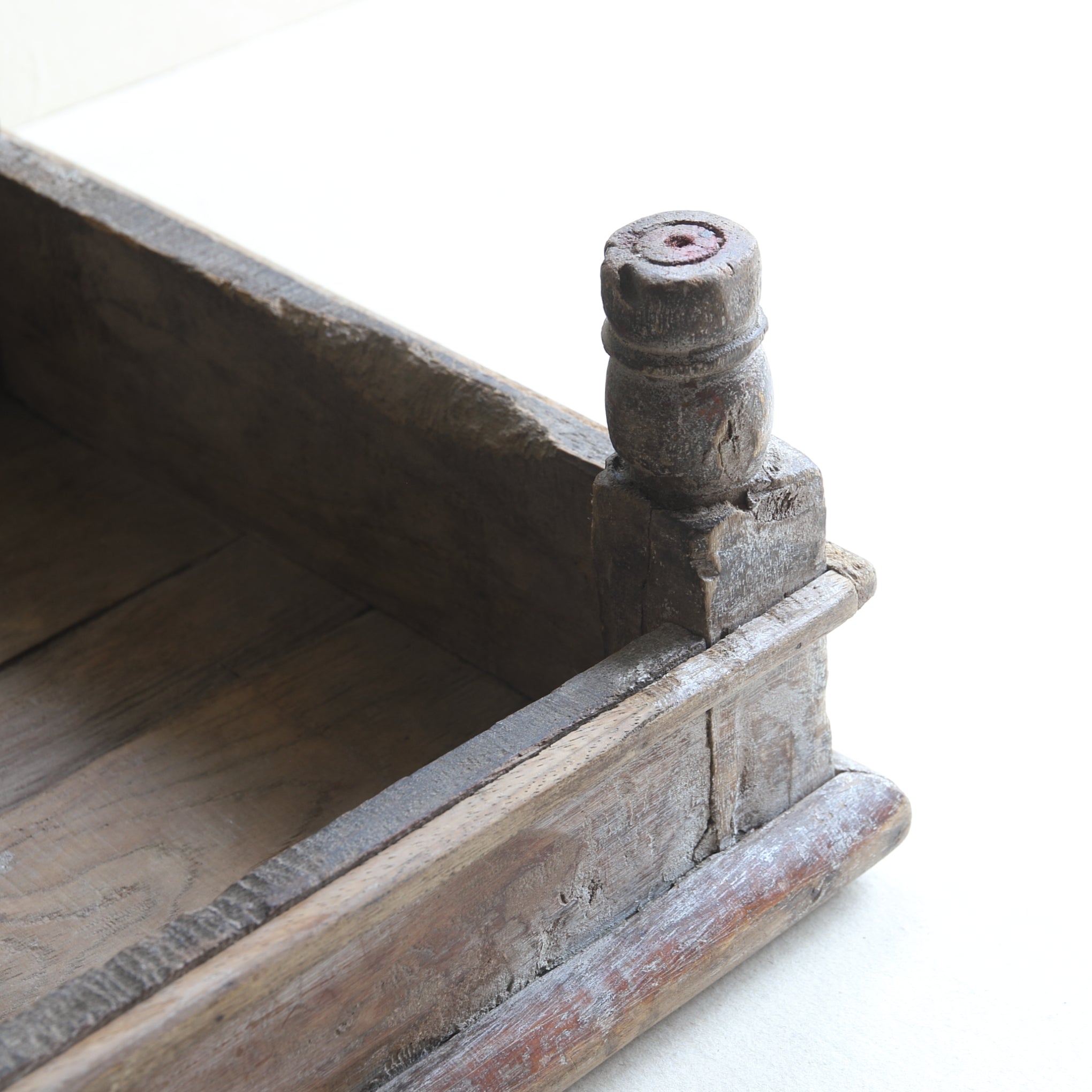 Antique Indian Tea Table with Old Wood, 16th-19th Century