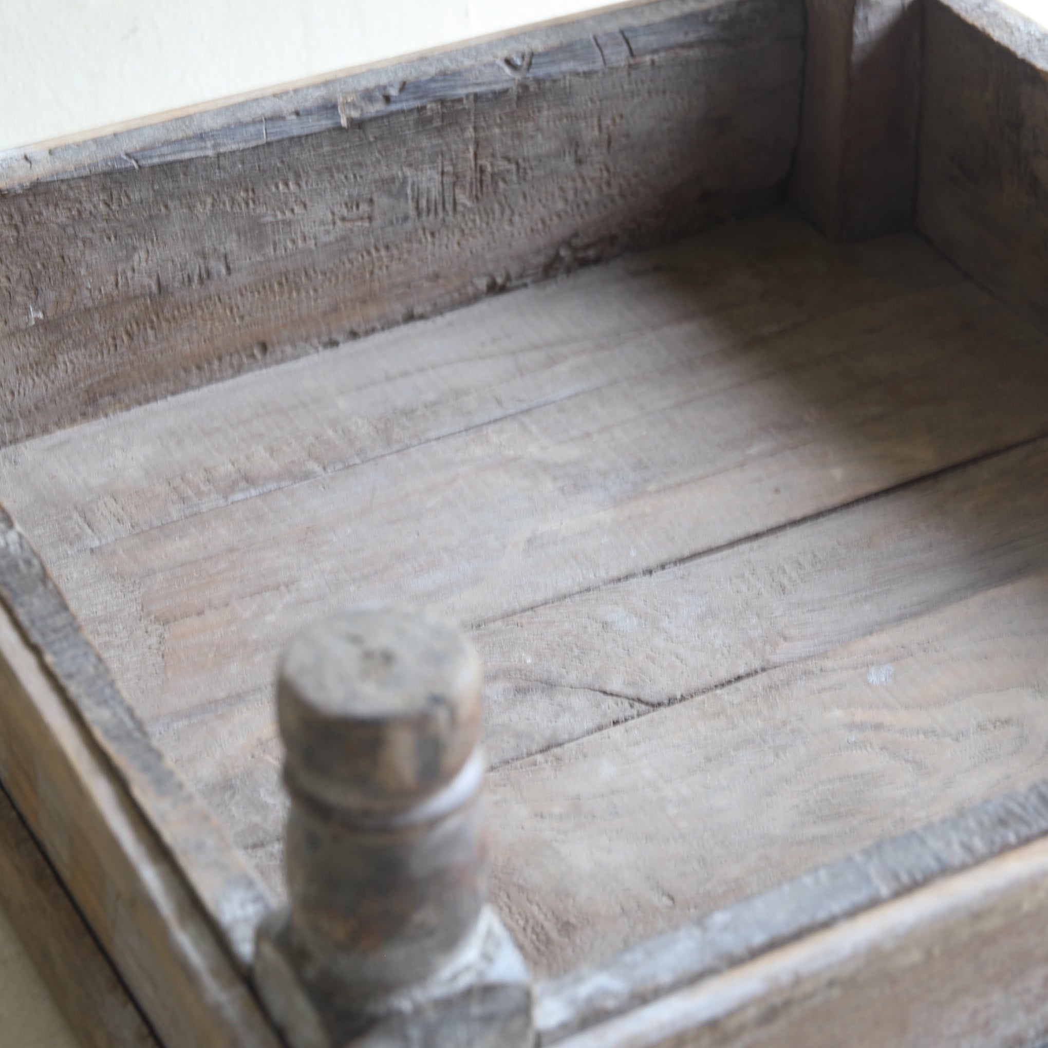 Antique Indian Tea Table with Old Wood, 16th-19th Century