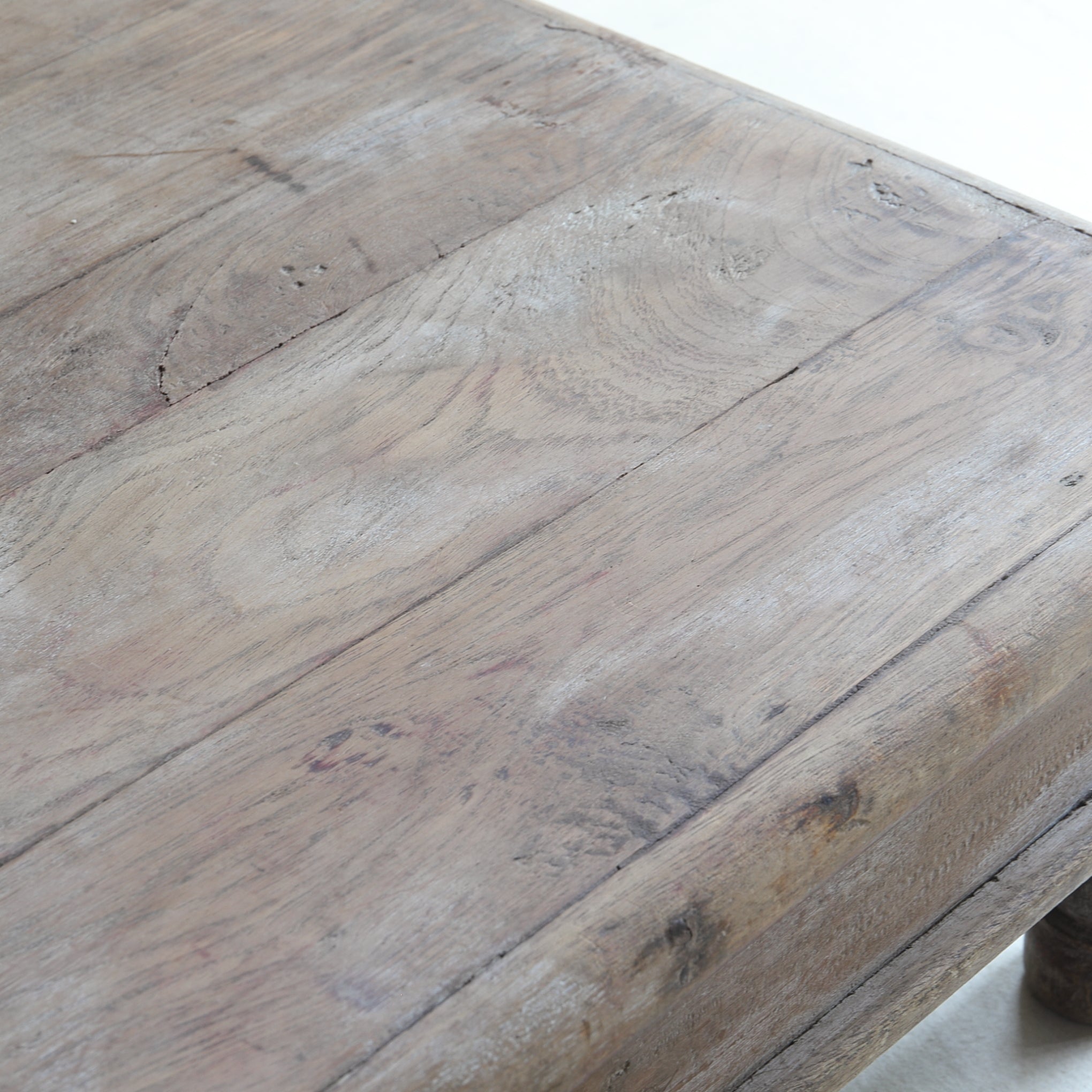 Antique Indian Tea Table with Old Wood, 16th-19th Century