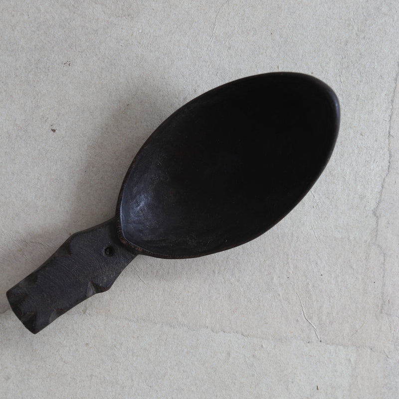 Antique Wooden Tea Spoon and Tea Container, India, 16th-19th Century