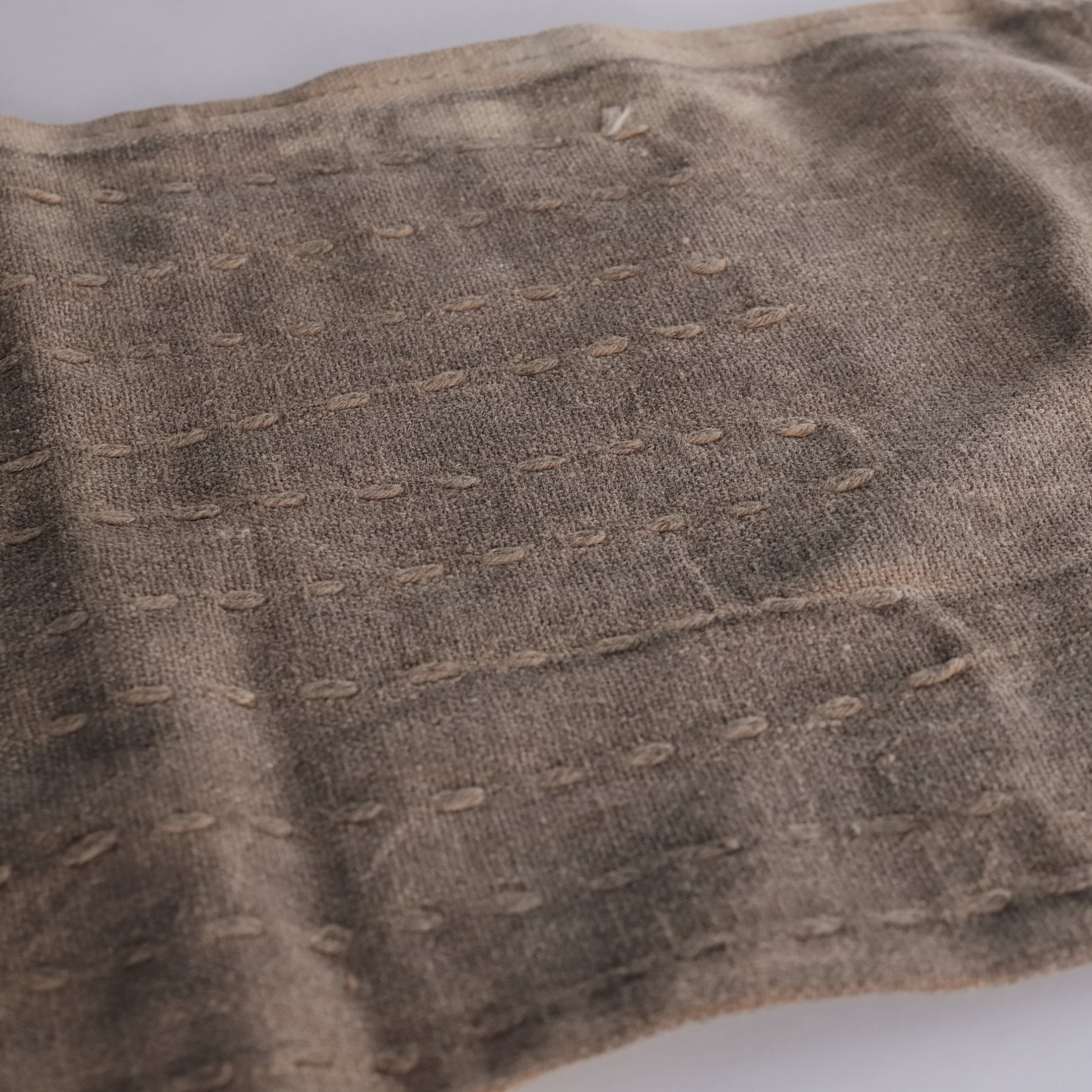 Japanese Antique Kakishibu Tea Cloth BORO 16th-19th century