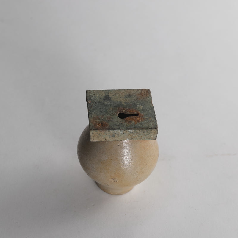 ドイツアンティーク 塩釉小壺と金属の鍵盤 16-19世紀 – 入蘆花 