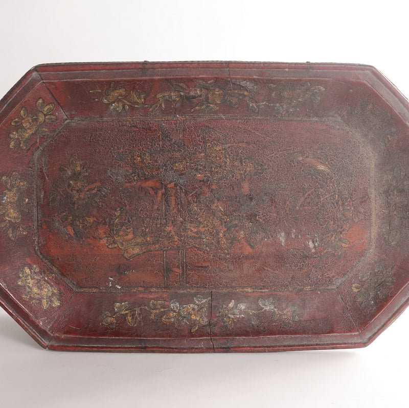 Chinese antique lacquer lacquered tea tray 16th-19th century