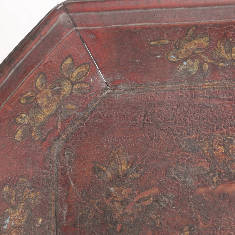中国古董漆器茶盘16-19世纪– 入蘆花（ロカニイル）
