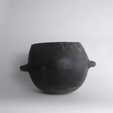 Black earthenware with large handle