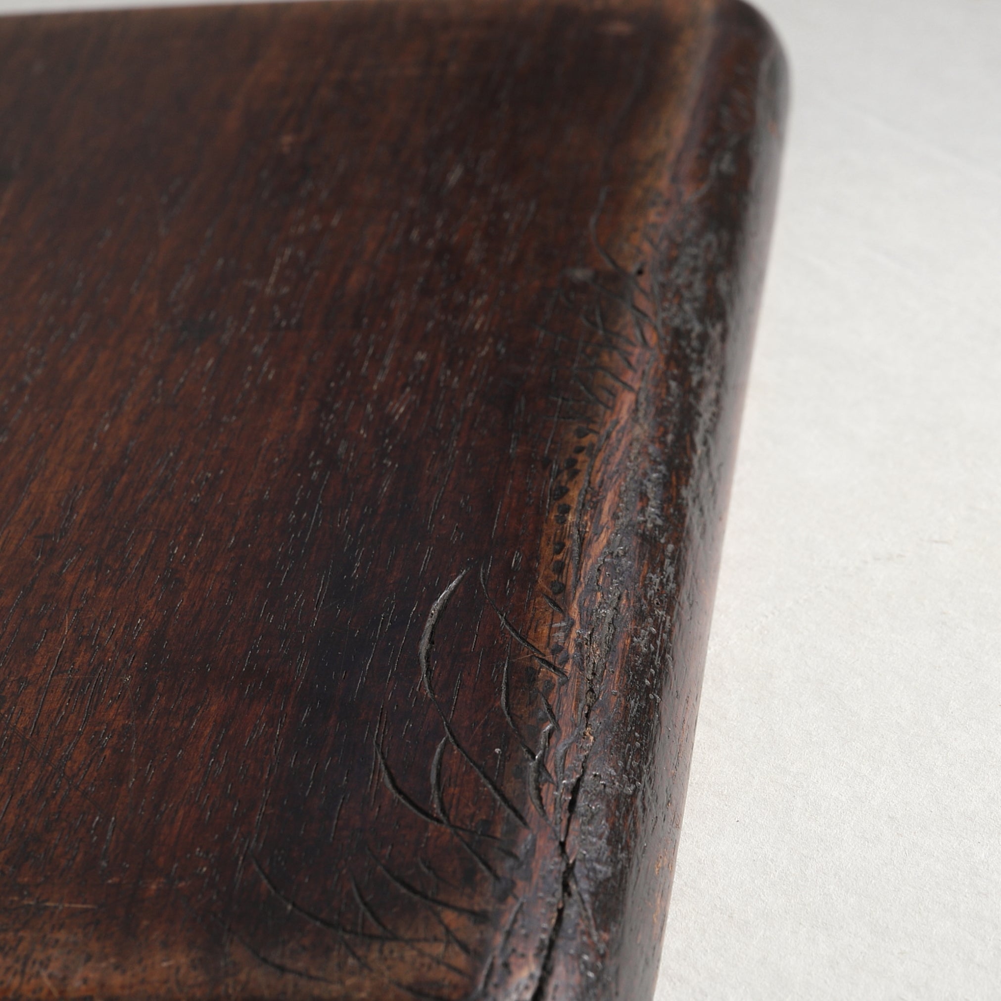 Old wood engraving Sencha tray