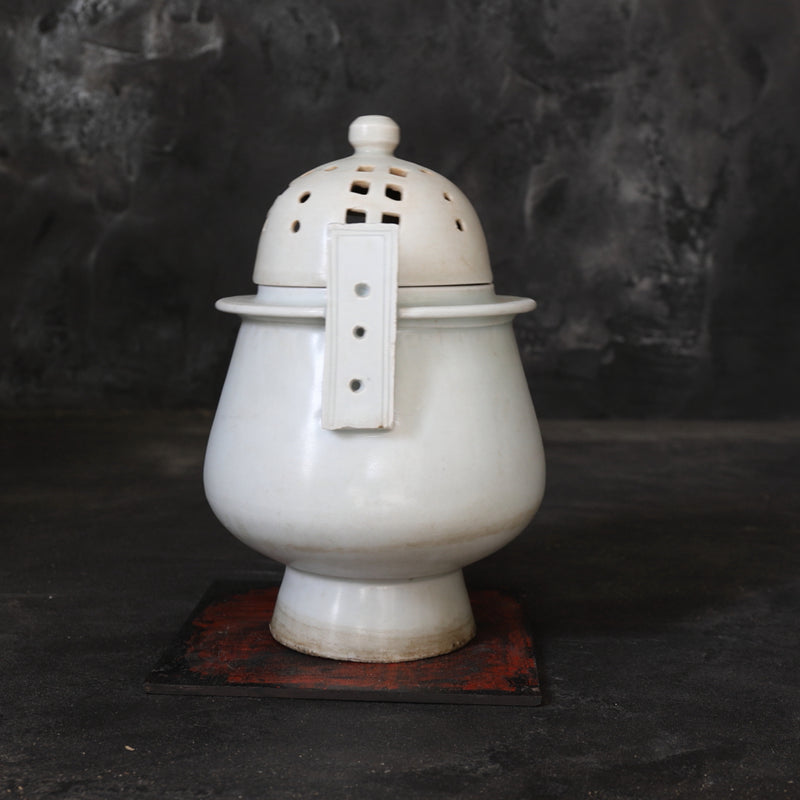 Korean Antique white porcelain incense burner Joseon Dynasty/1392-1897CE