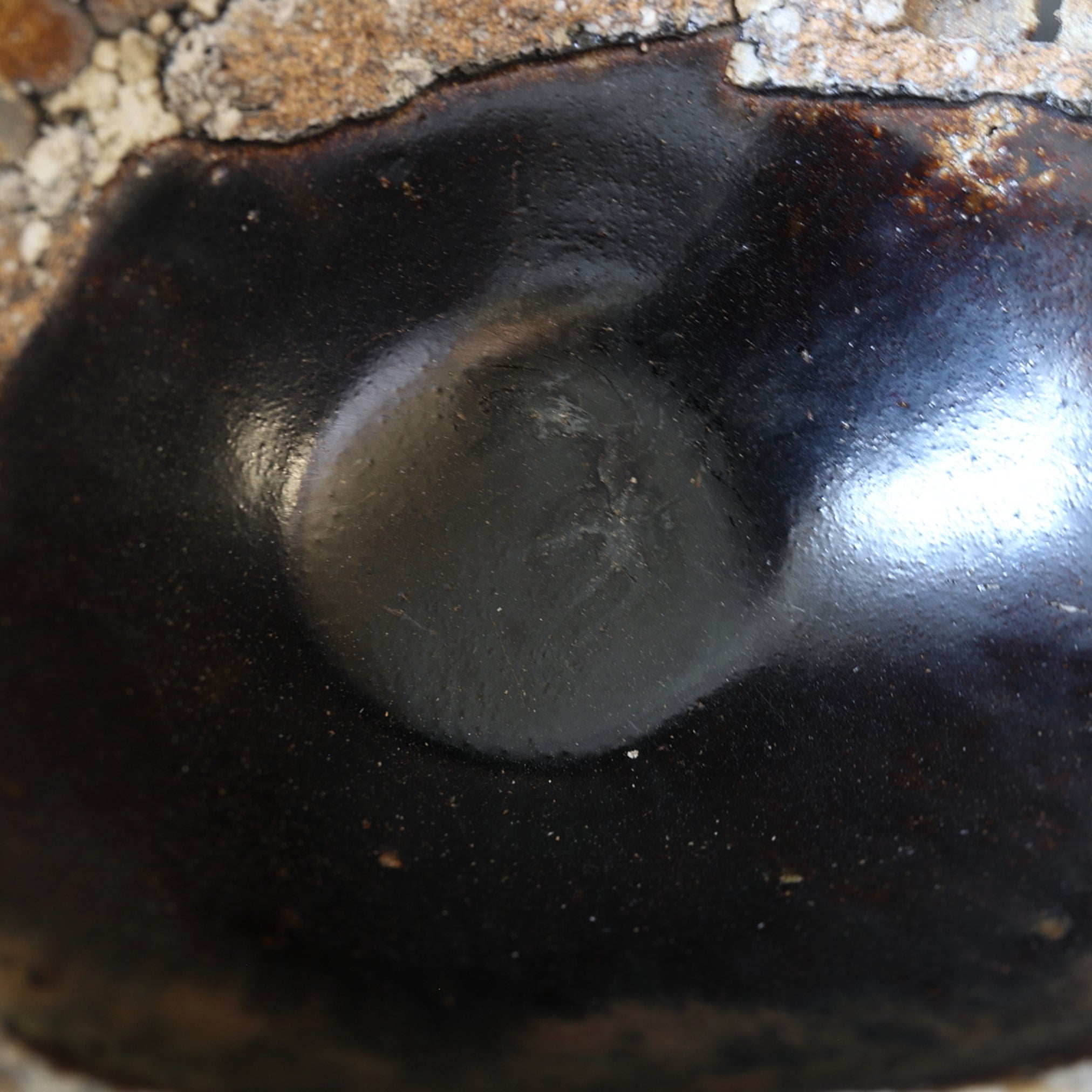 Ko-mino Torn Tenmoku Tea Bowl Kofun/250-581CE