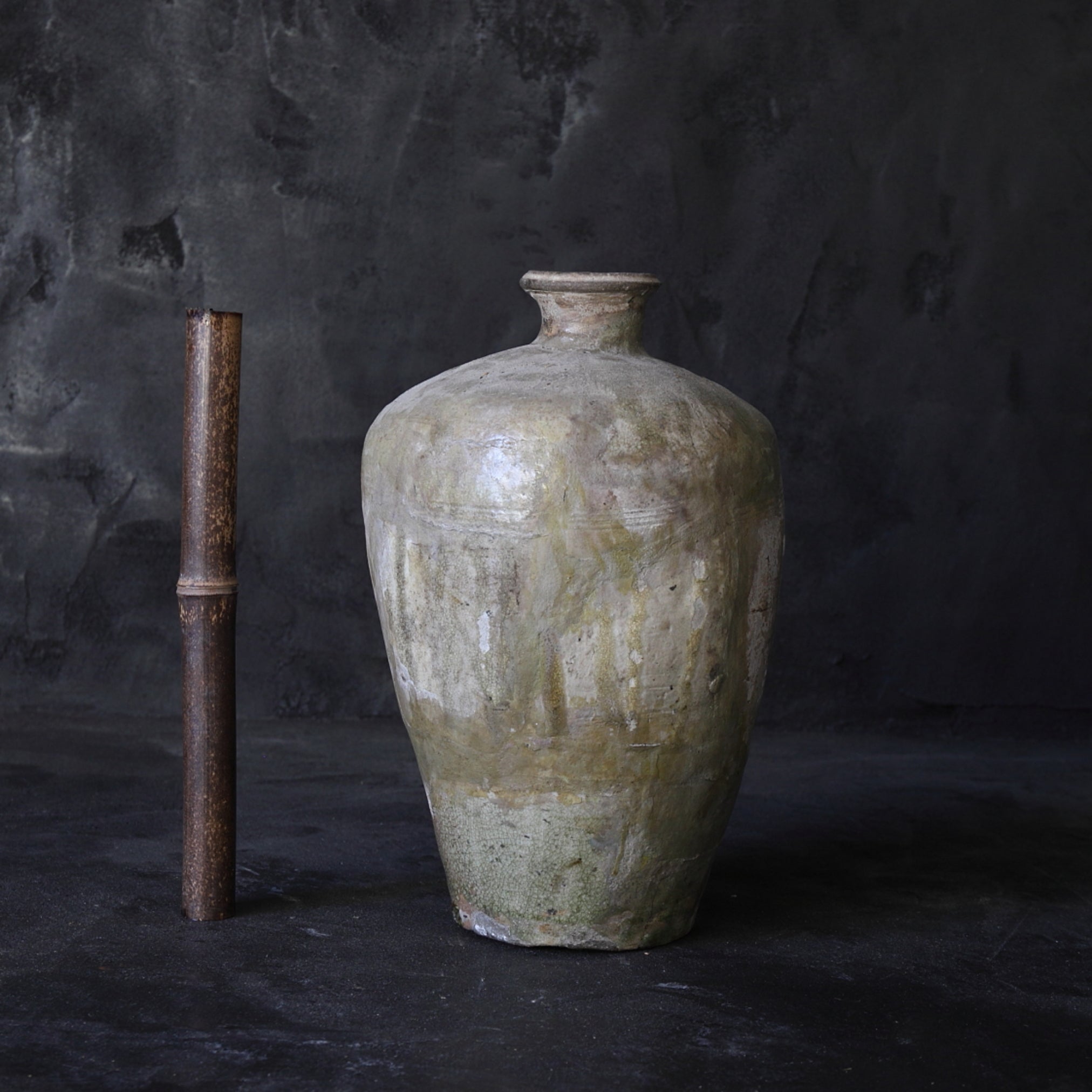 Ko-Seto ash glaze bottle Kamakura/1185-1333CE