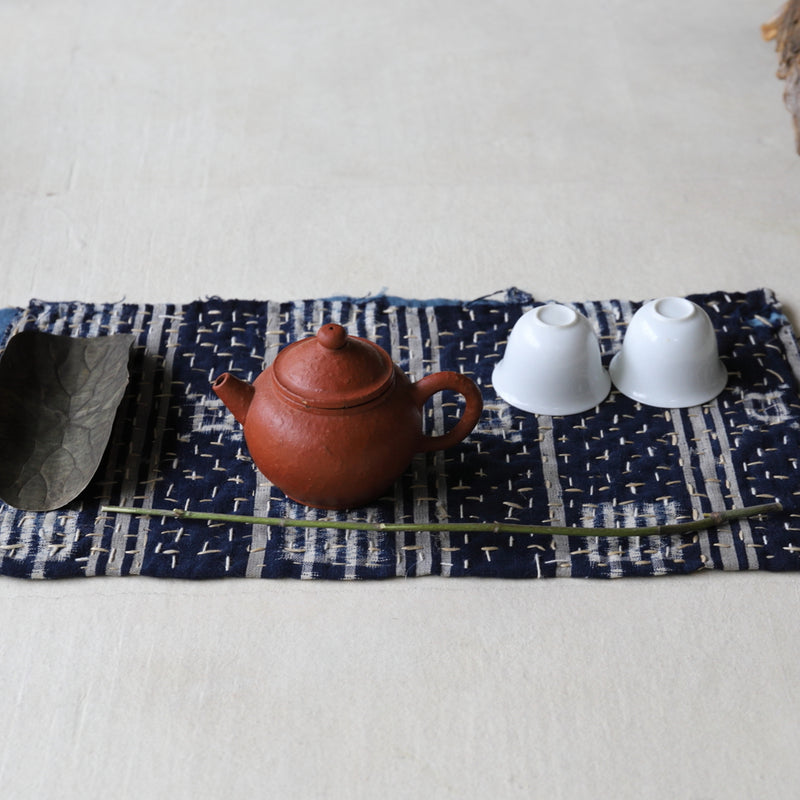 Japanese Antique Kakishibu Tea Cloth BORO Meiji/1868-1912CE