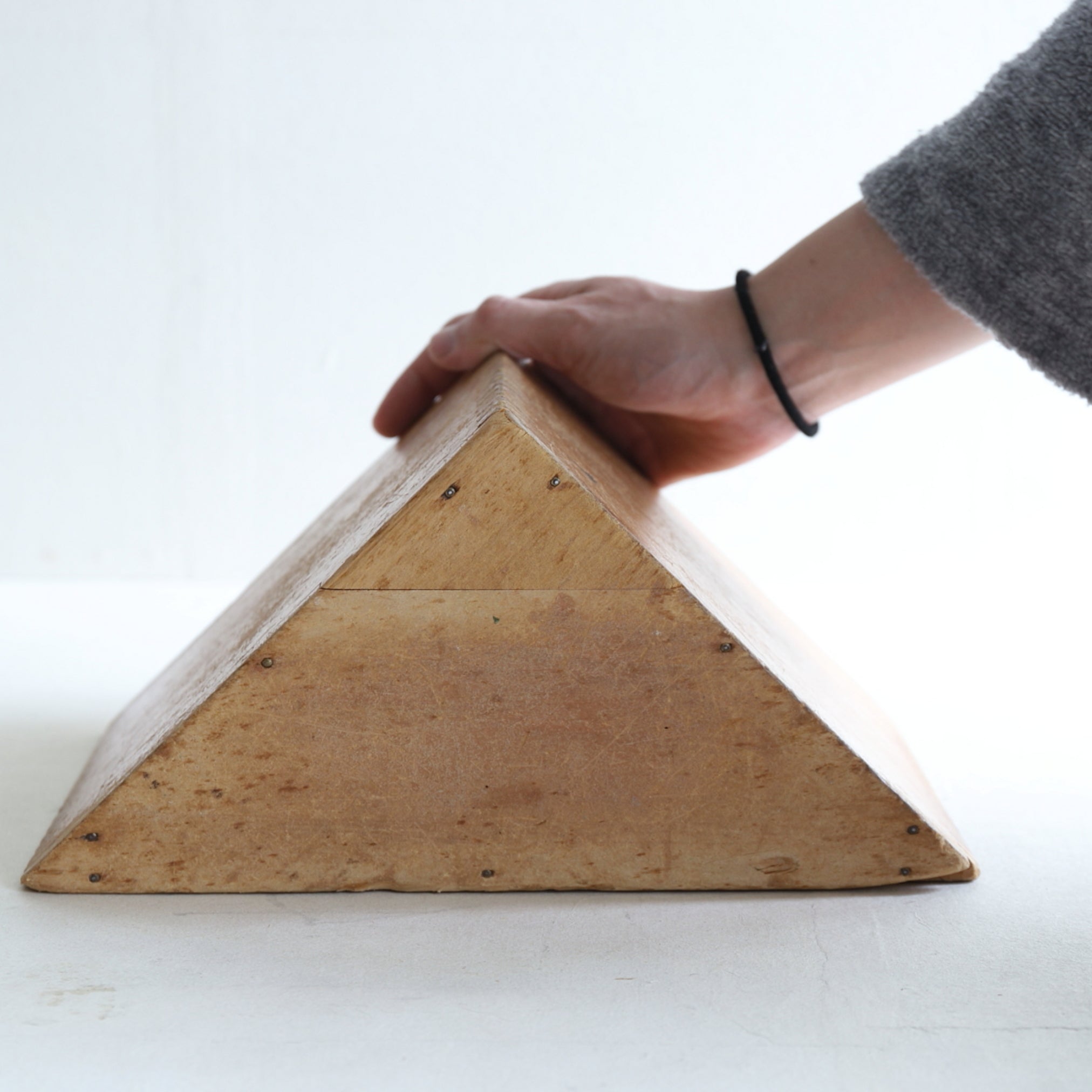 big triangle wood block a