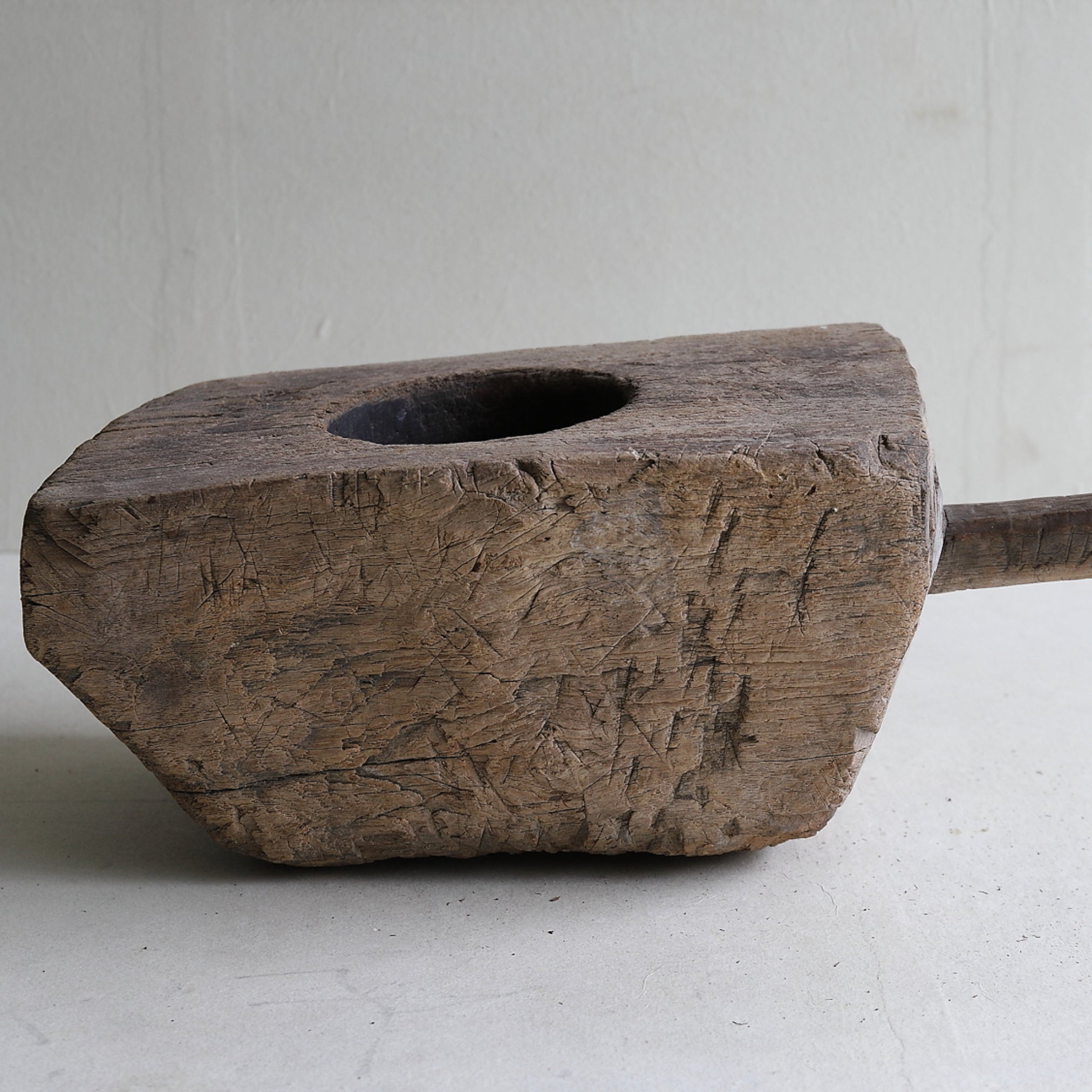 Old teak mortar 16th-19th century