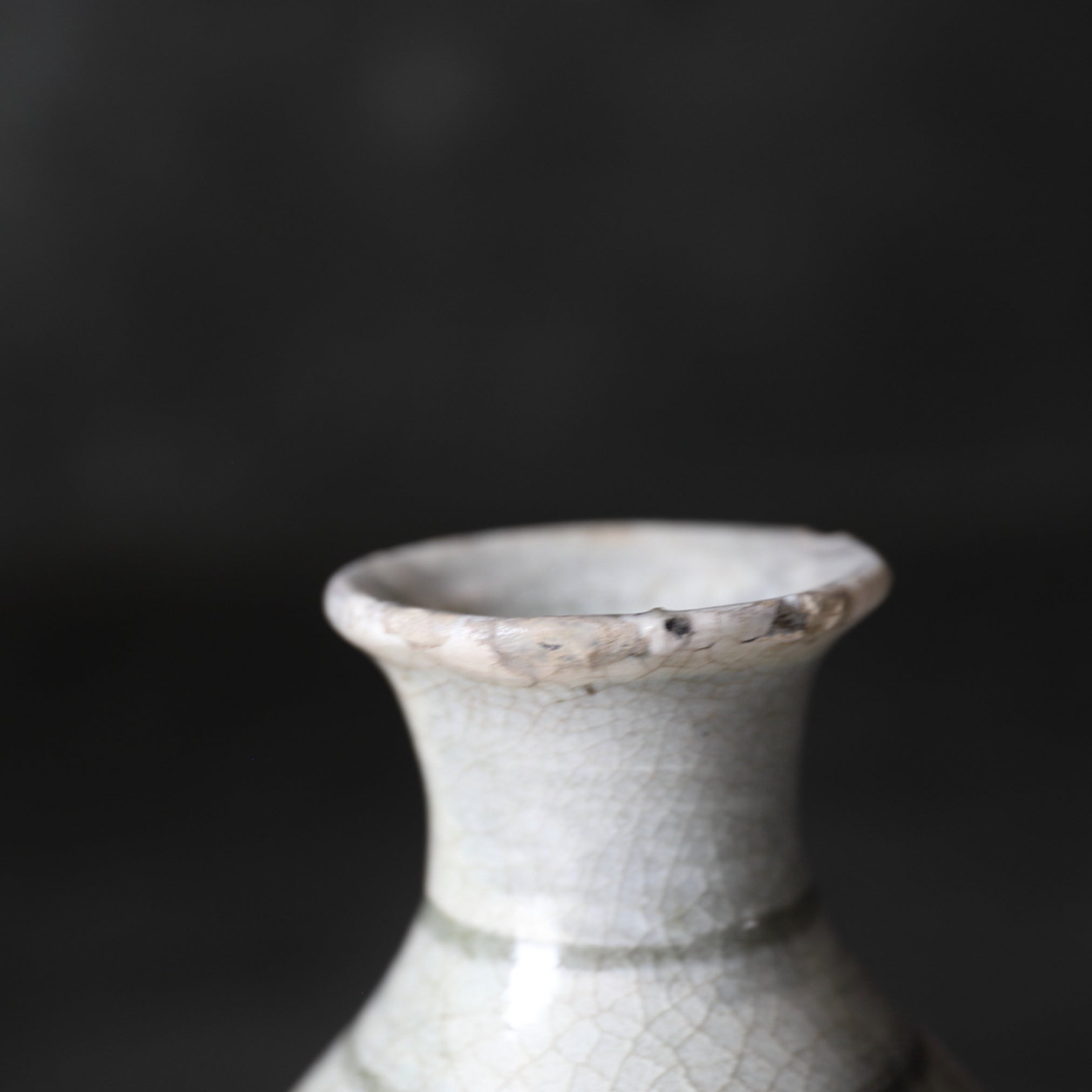 李朝 粉青沙器 鉄絵 草花文瓶 李氏朝鮮時代/1392-1897CE