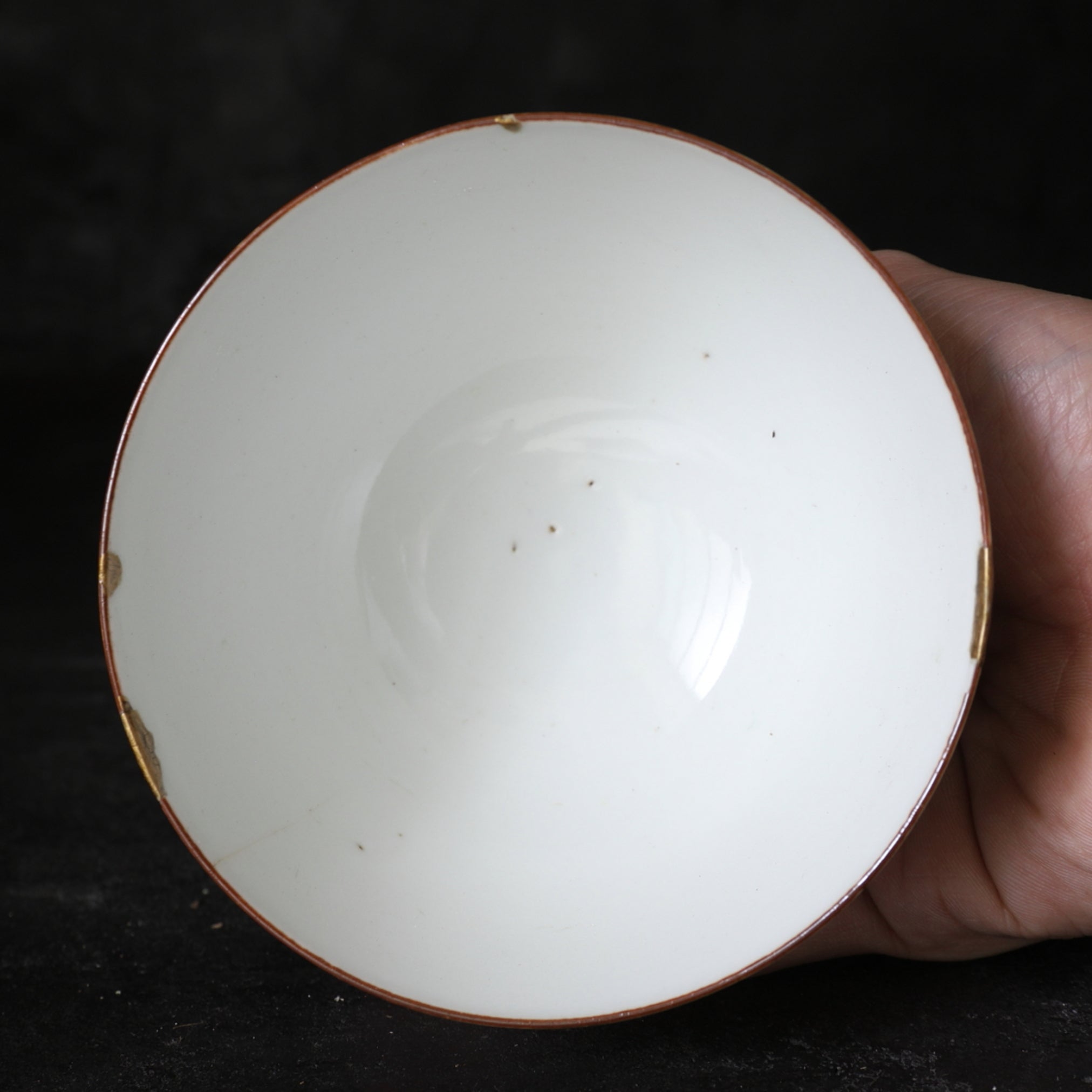 Koimari Kakiemonte White Porcelain Lid Tea Bowl Edo/1603-1867CE