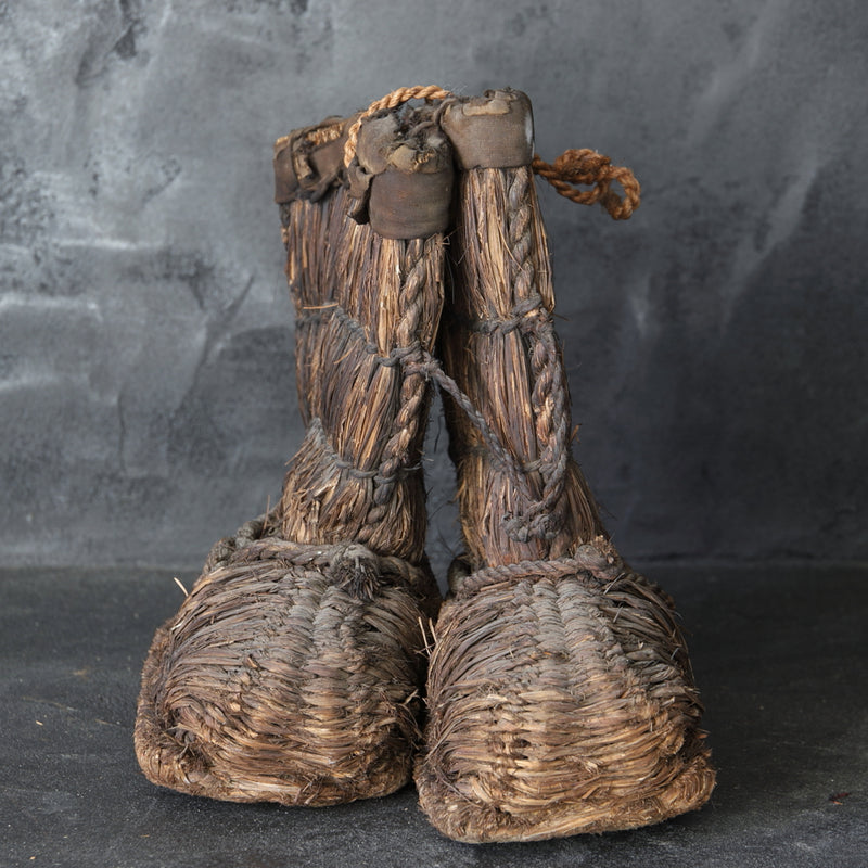 old straw shoes