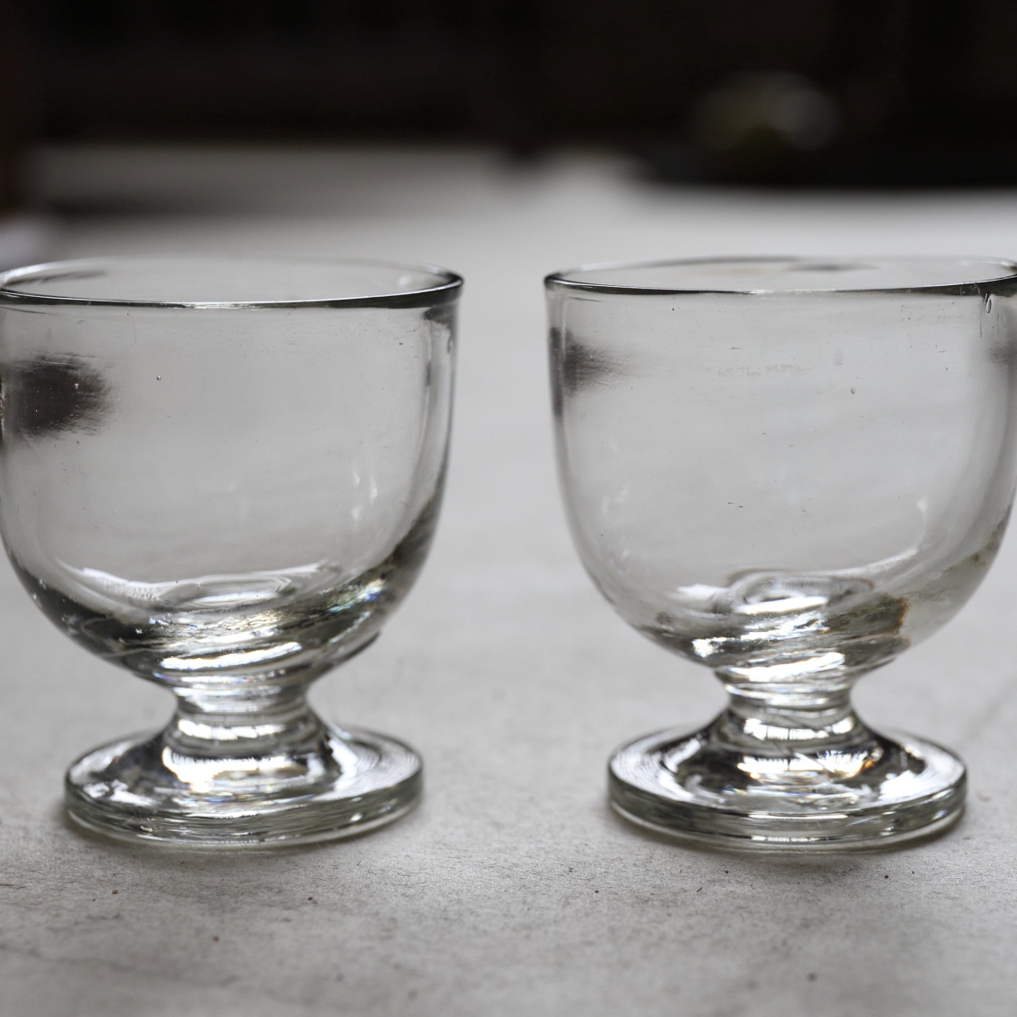 2 cups of old glass Taisho/1912-1926CE