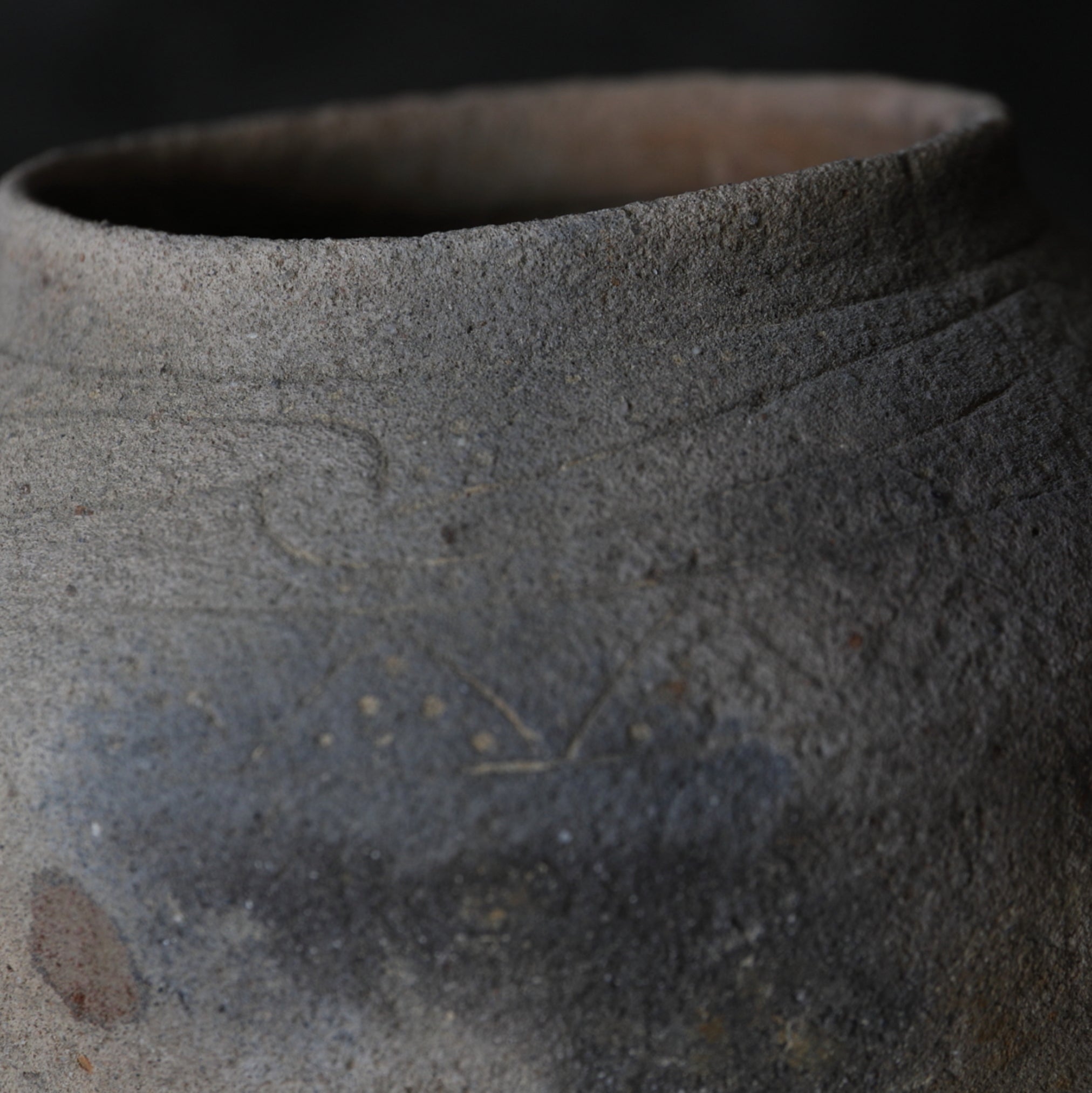 Ban Chiang Pottery with line engraved before the 3rd century