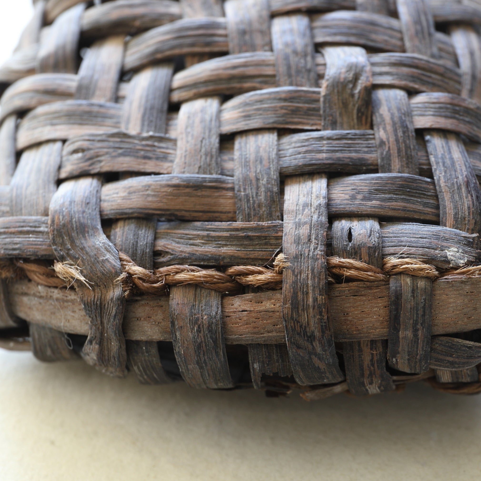 Old hanging vase of wild grapes