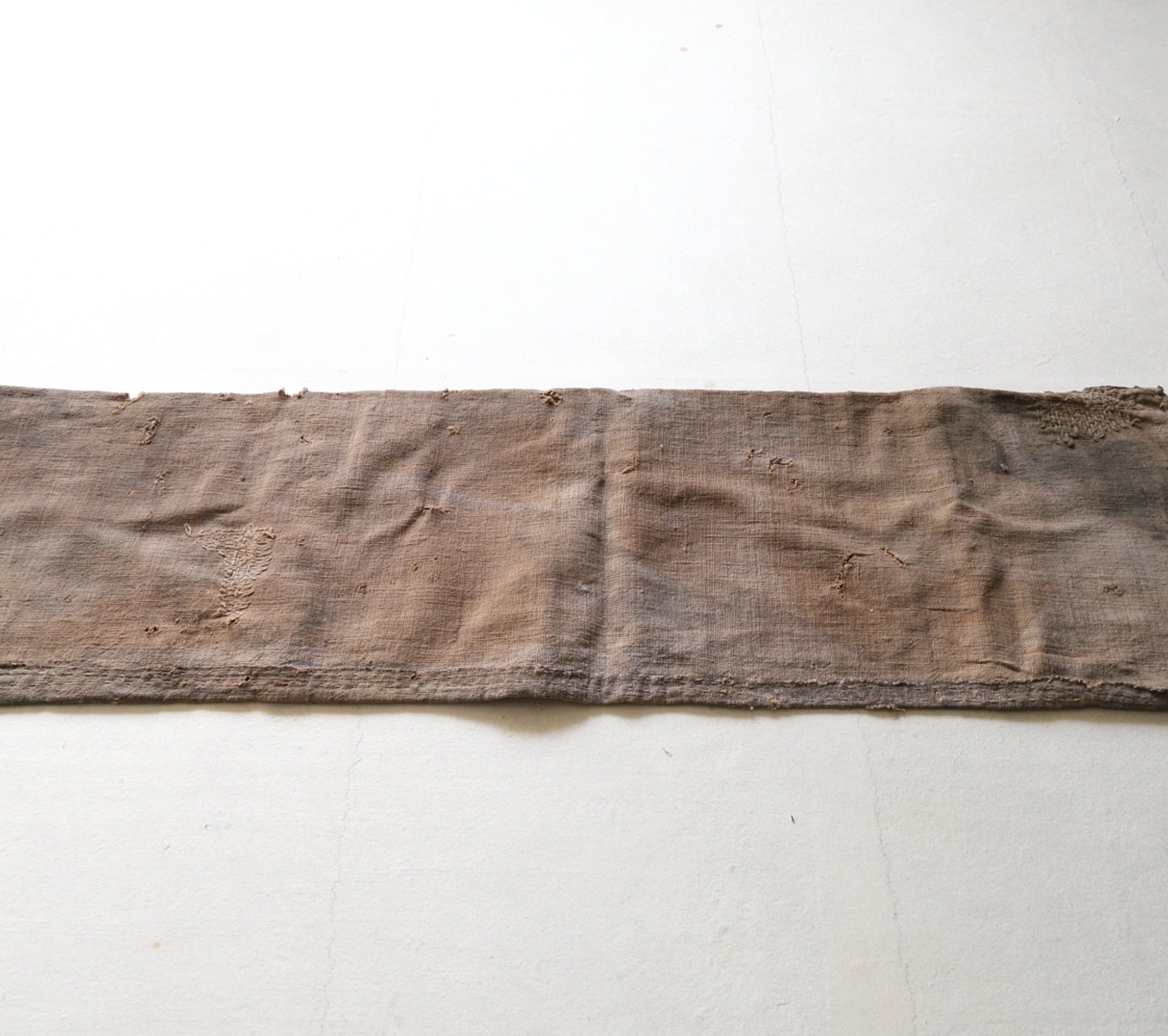 Japanese Antique Kakishibu Tea Cloth BORO Meiji/1868-1912CE