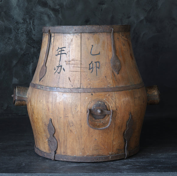 韩式仿古带柄粮桶 朝鲜王朝/1392-1897CE