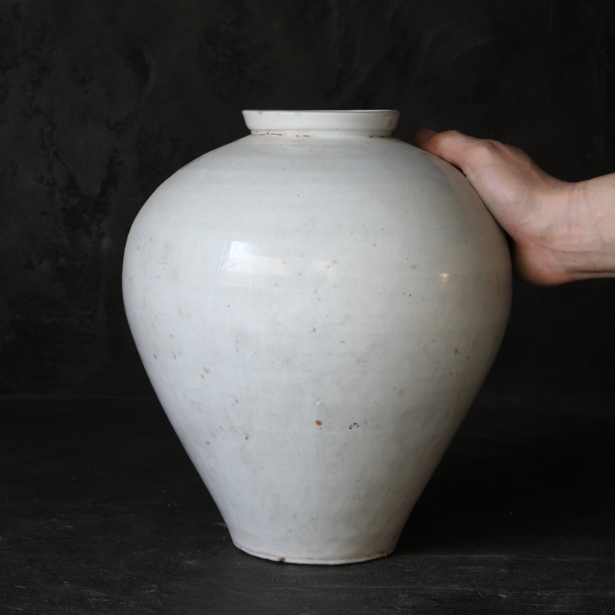 Korean Antique white porcelain jar Joseon Dynasty/1392-1897CE