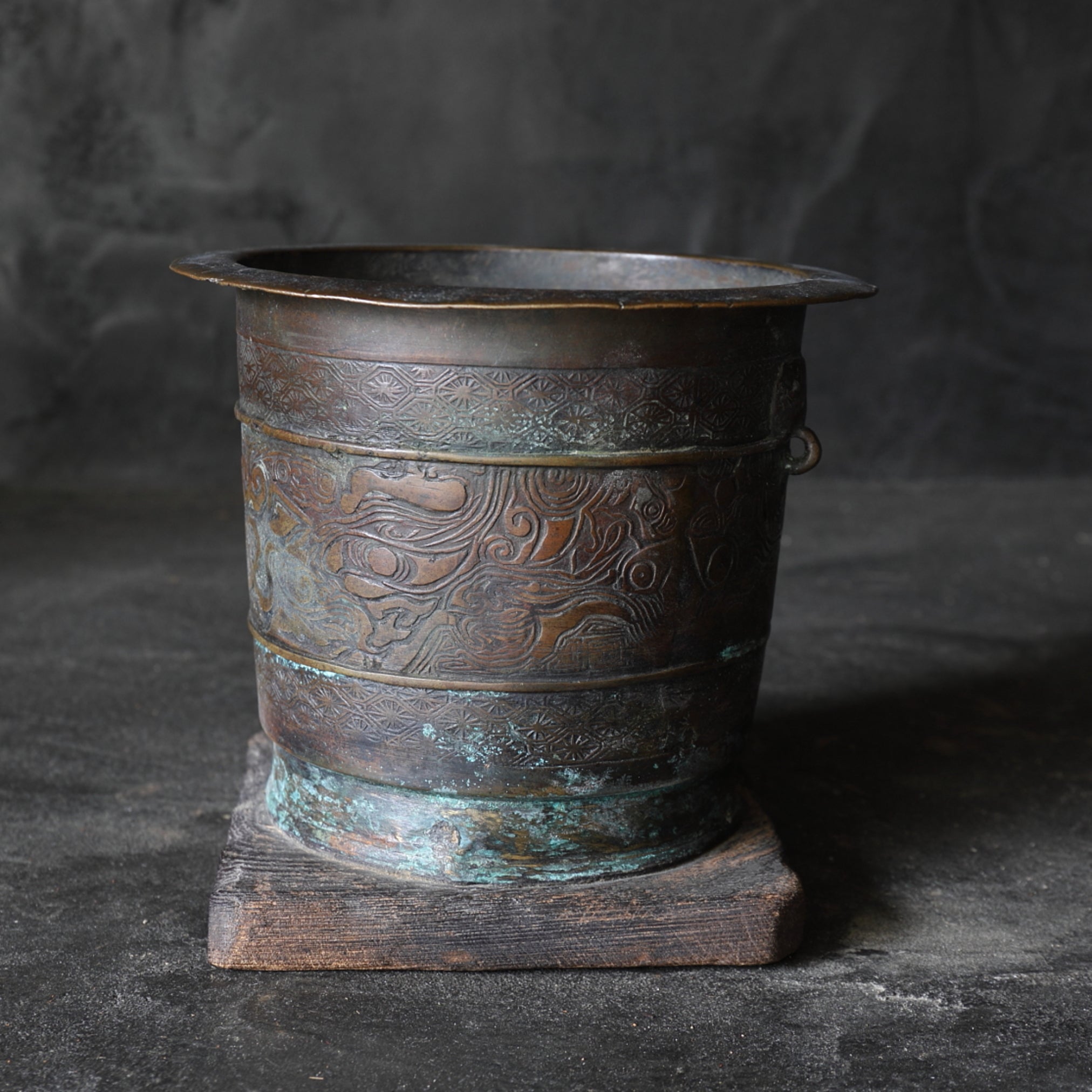 Antique Copper Brazier Qing Dynasty/1616-1911CE