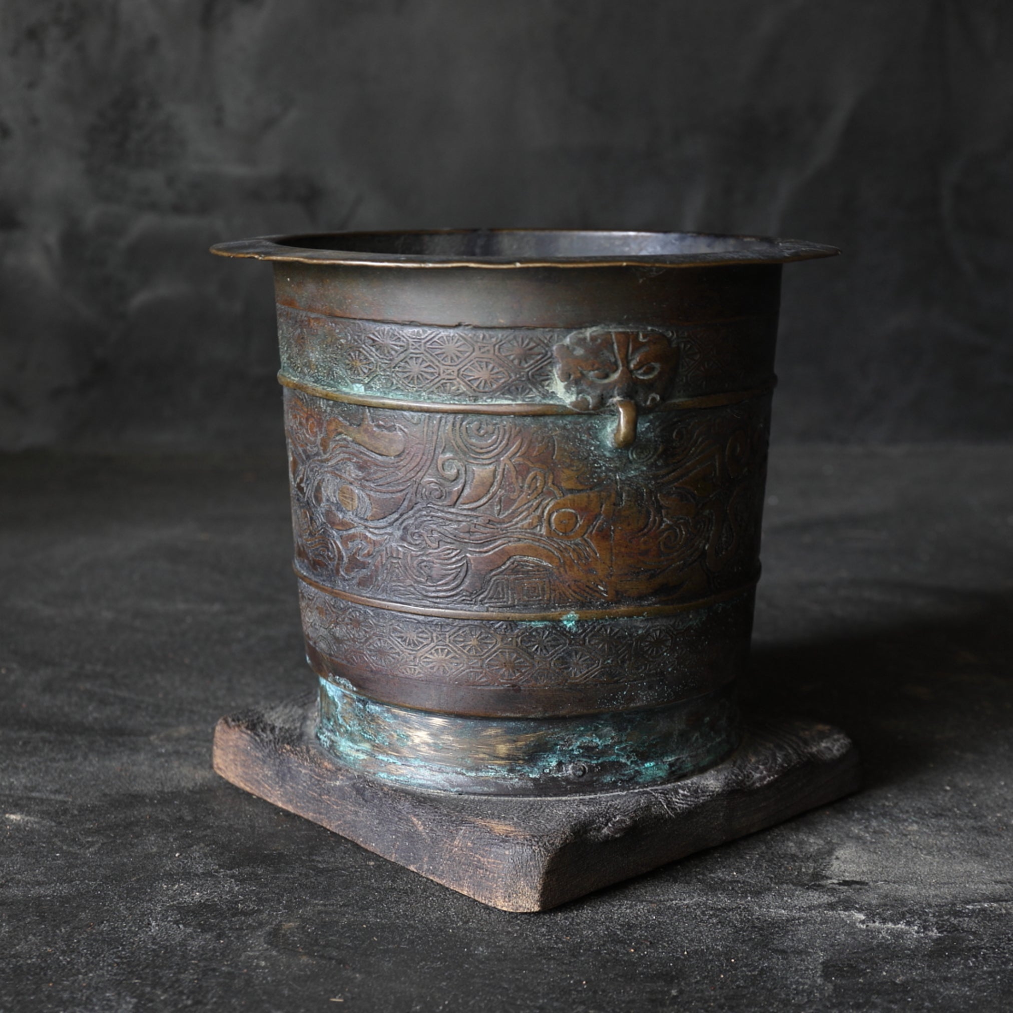 Antique Copper Brazier Qing Dynasty/1616-1911CE