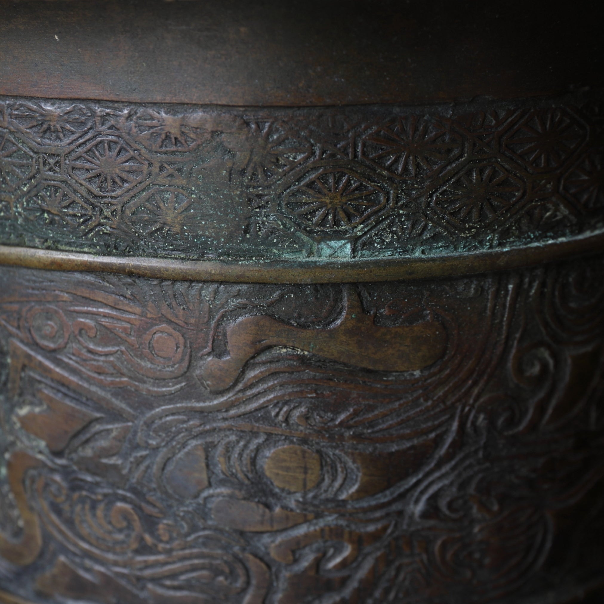 Antique Copper Brazier Qing Dynasty/1616-1911CE