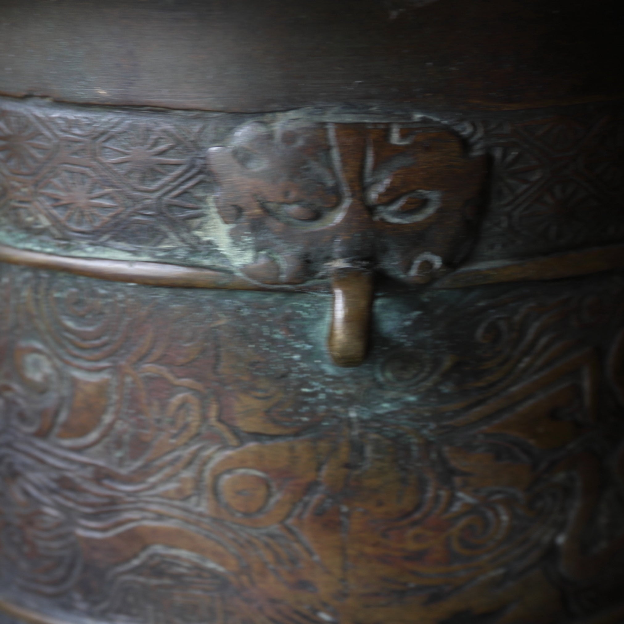 Antique Copper Brazier Qing Dynasty/1616-1911CE