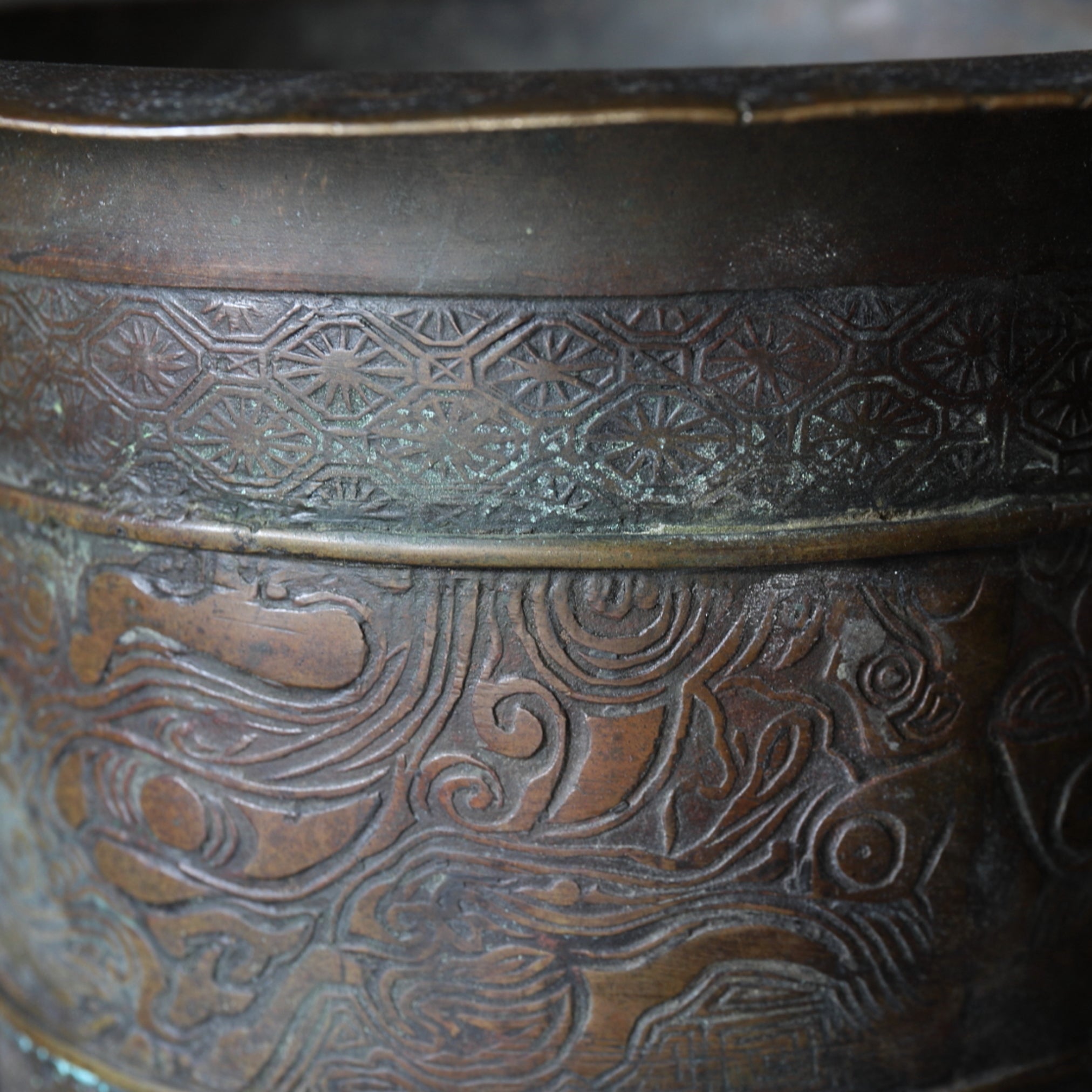 Antique Copper Brazier Qing Dynasty/1616-1911CE