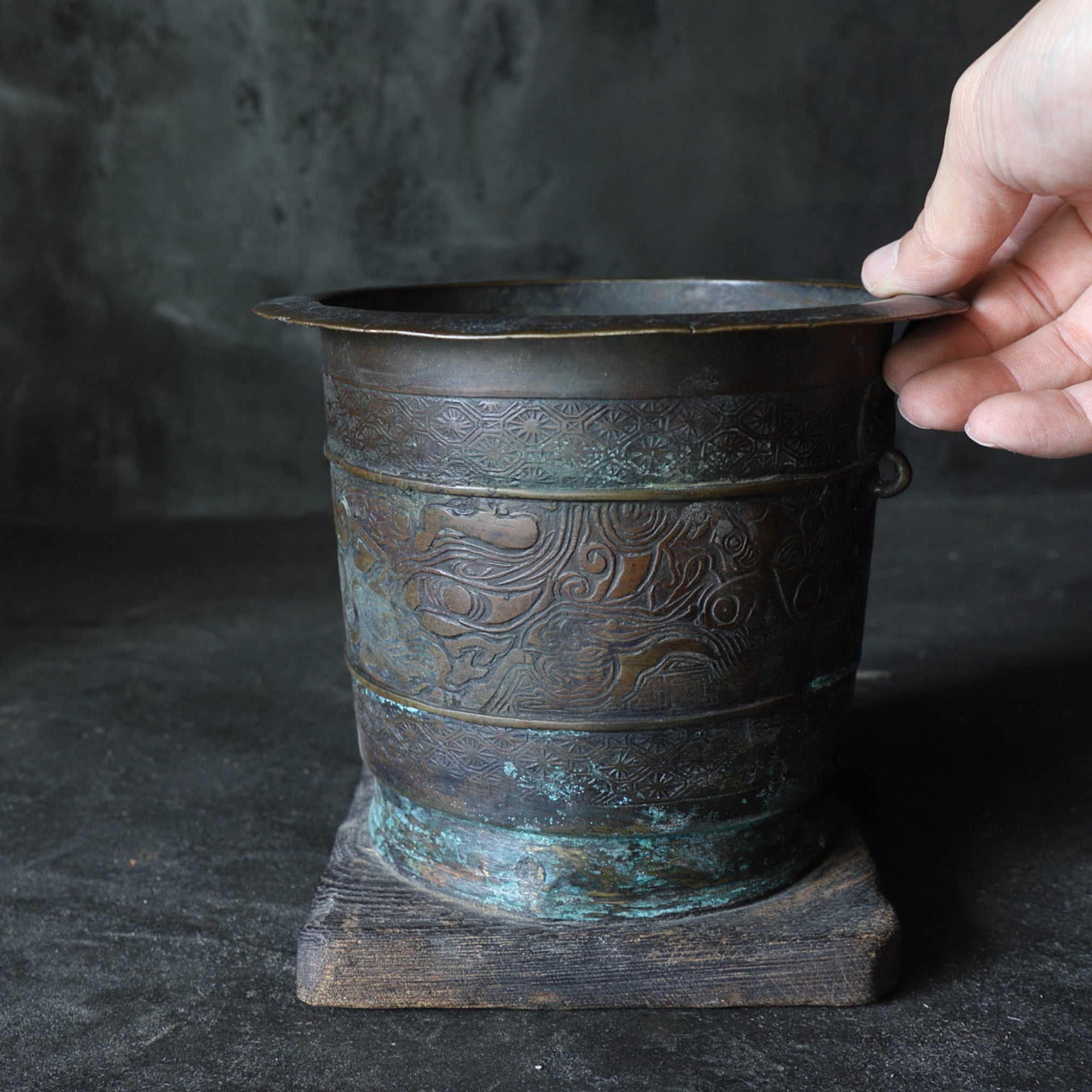 Antique Copper Brazier Qing Dynasty/1616-1911CE