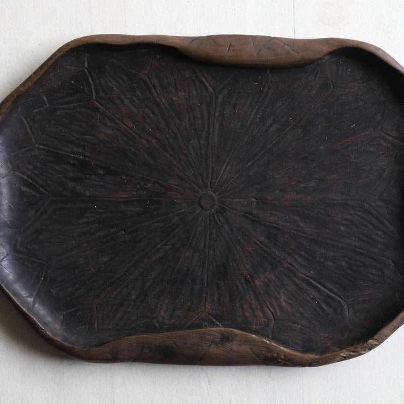 Lotus-shaped sencha tray Azuchimomoyama-Edo/1573-1867CE
