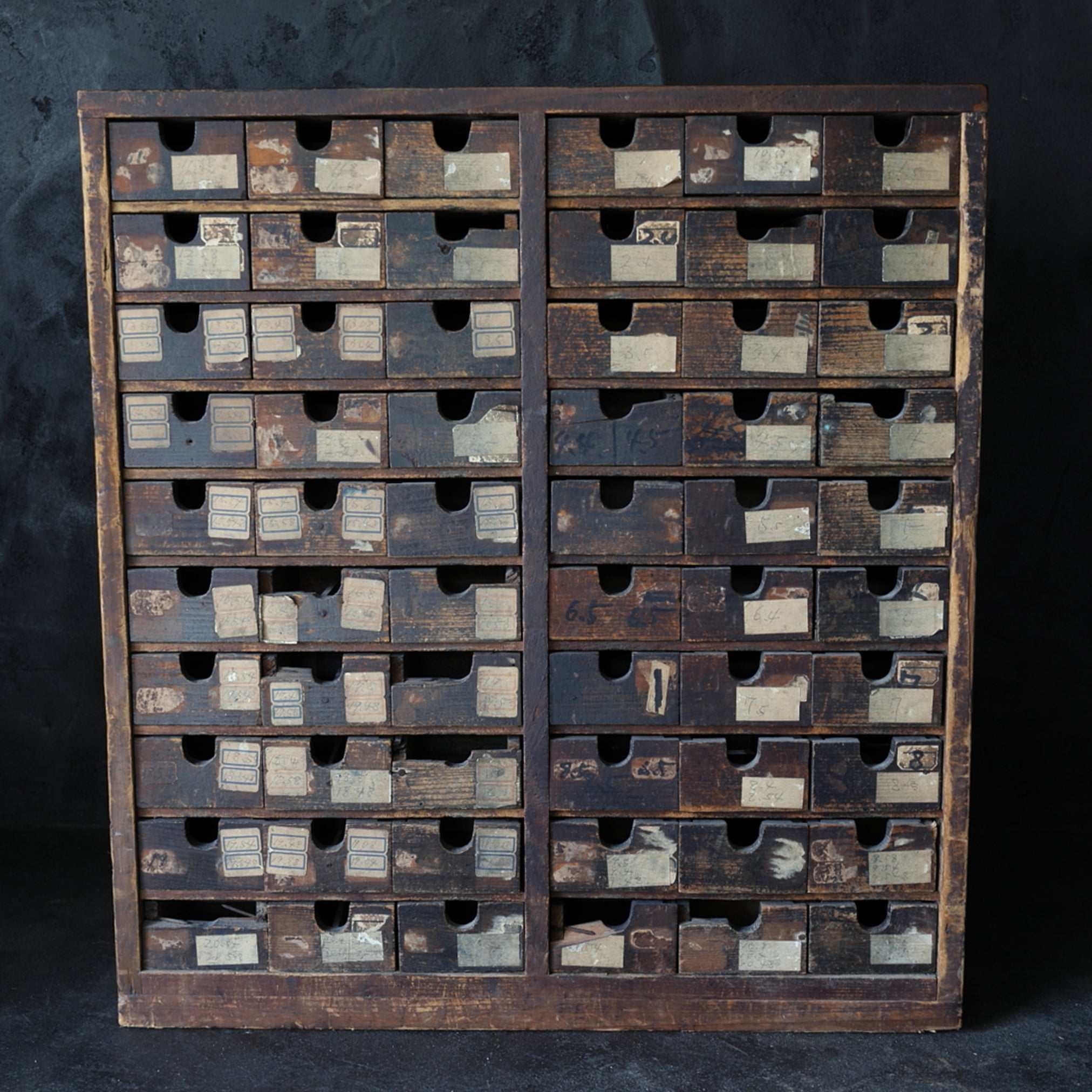 Antique chest of drawers in a letterpress printing workshop Taisho/1912-1926CE