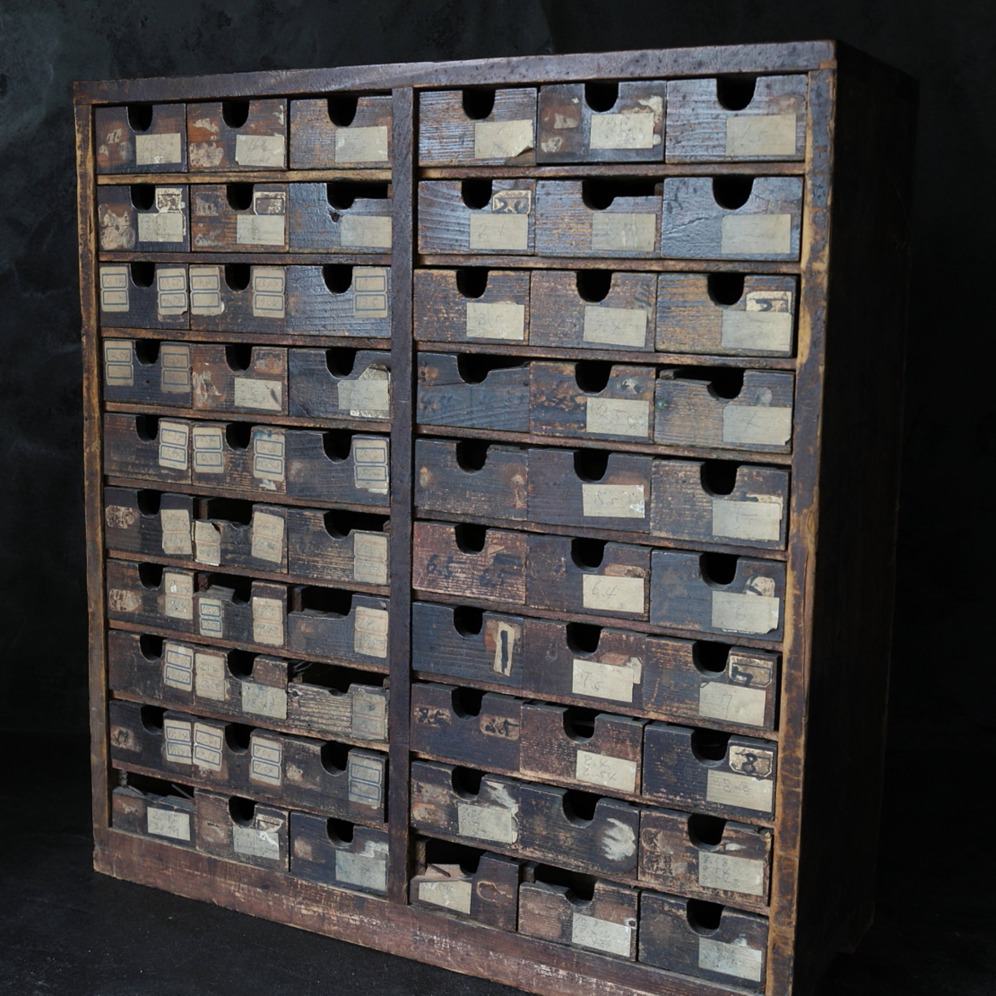 Antique chest of drawers in a letterpress printing workshop Taisho/1912-1926CE