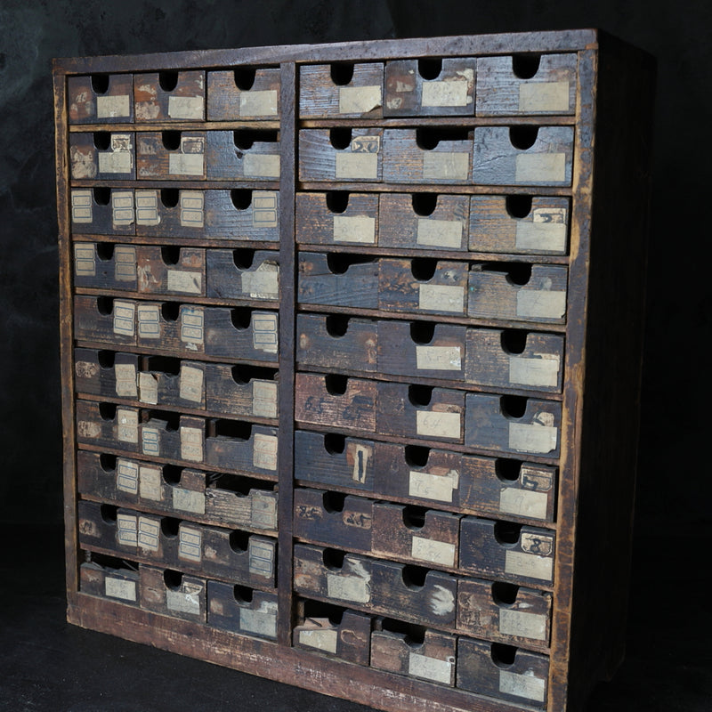 Antique chest of drawers in a letterpress printing workshop Taisho/1912-1926CE