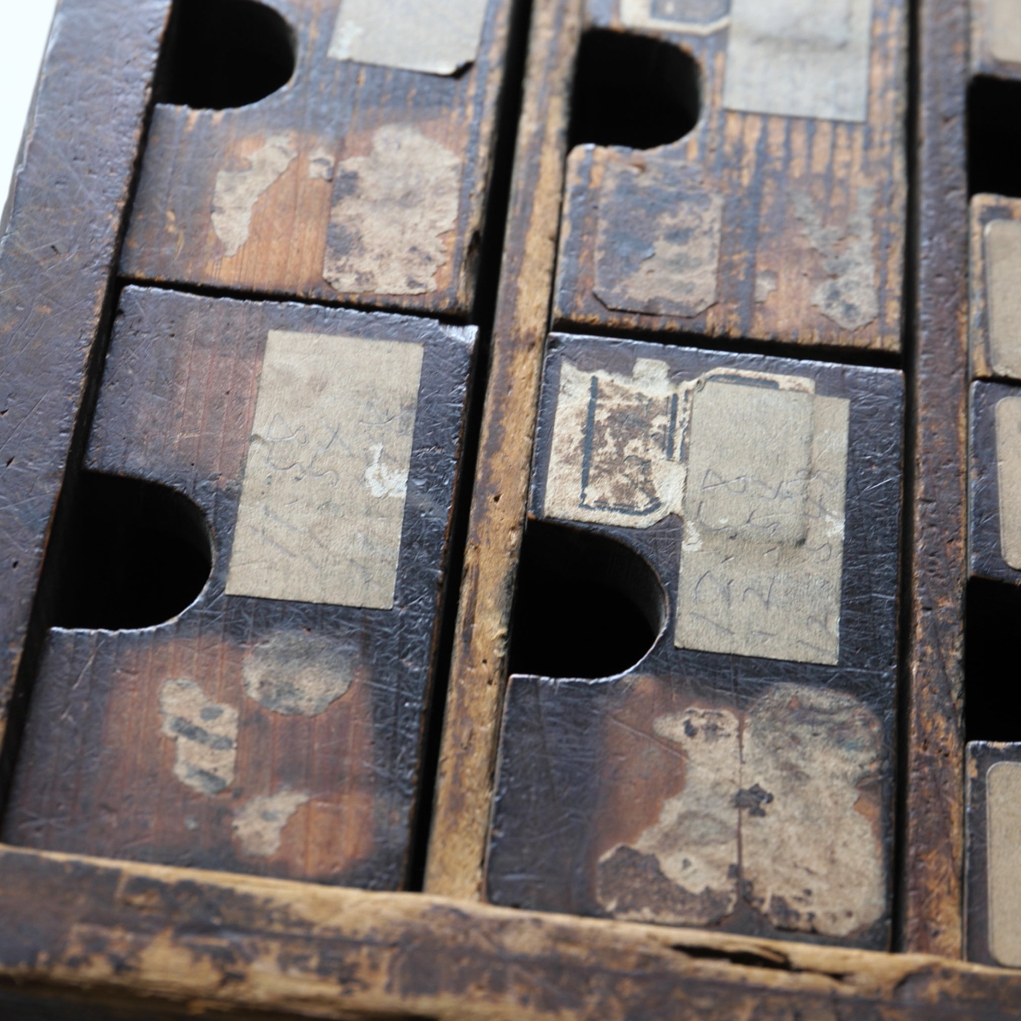 Antique chest of drawers in a letterpress printing workshop Taisho/1912-1926CE