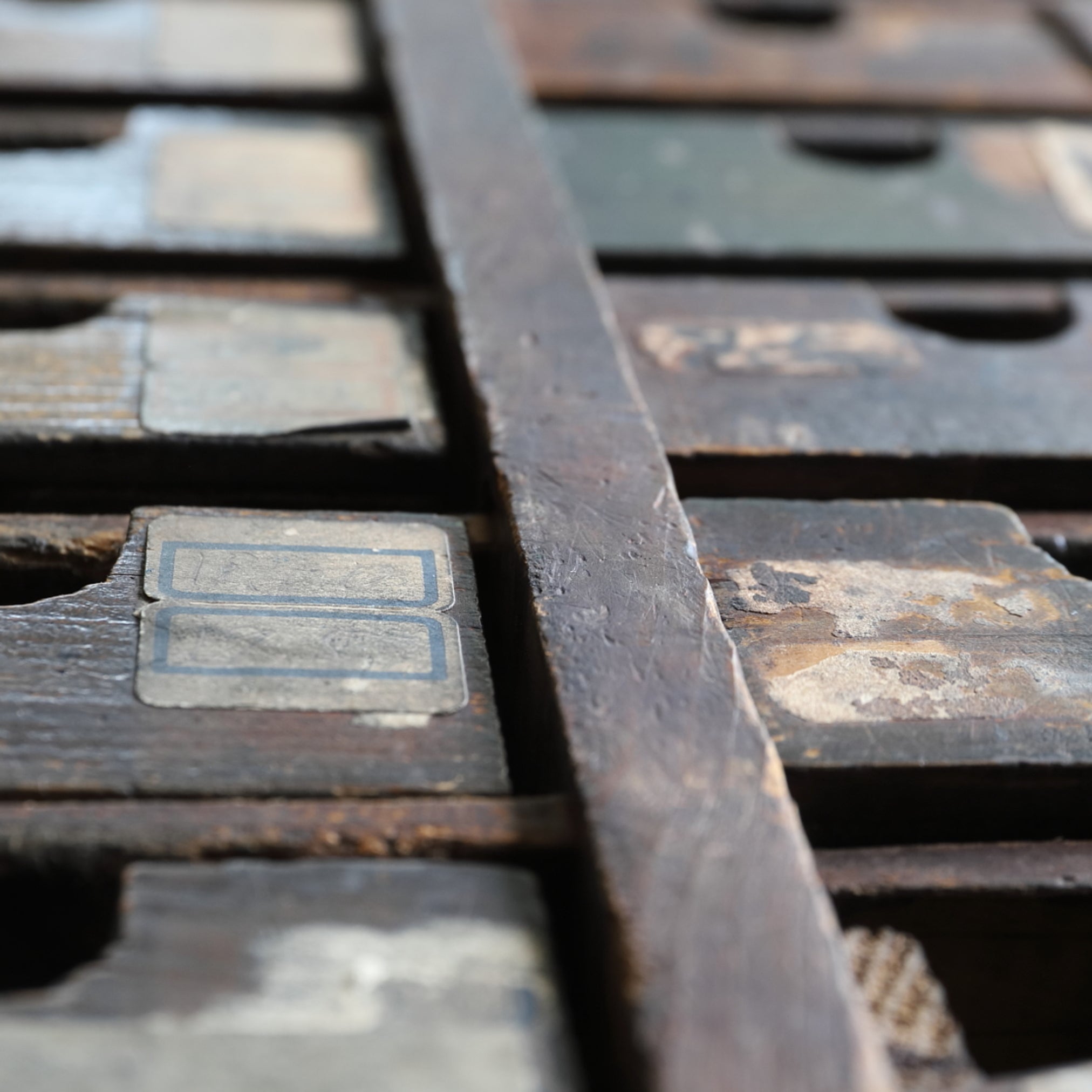 Antique chest of drawers in a letterpress printing workshop Taisho/1912-1926CE