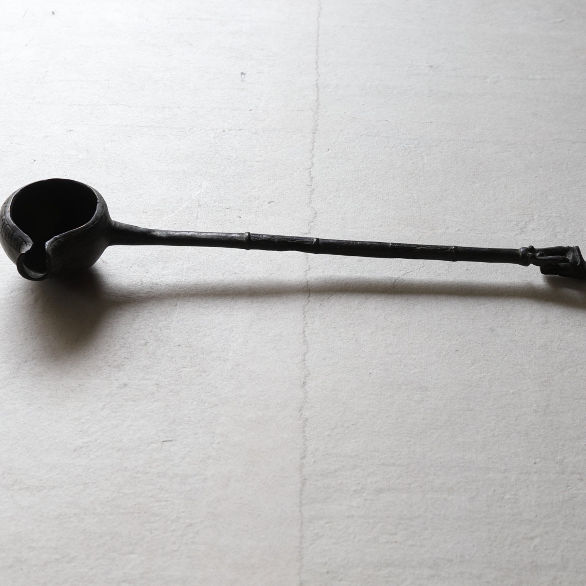 Chinese antique bronze Chinese ancient text engraving ladle