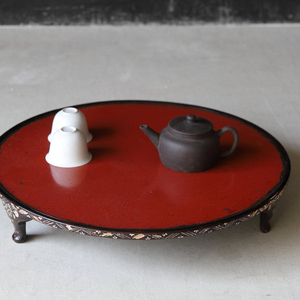 螺鈿細工の三足煎茶盆