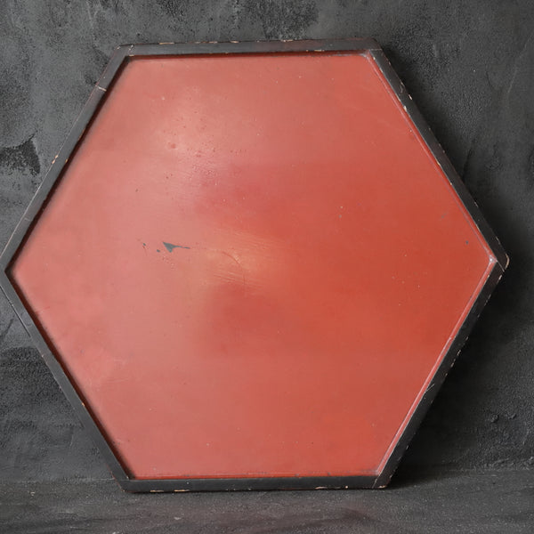 Hexagonal sencha lacquered tray Edo/1603-1867CE