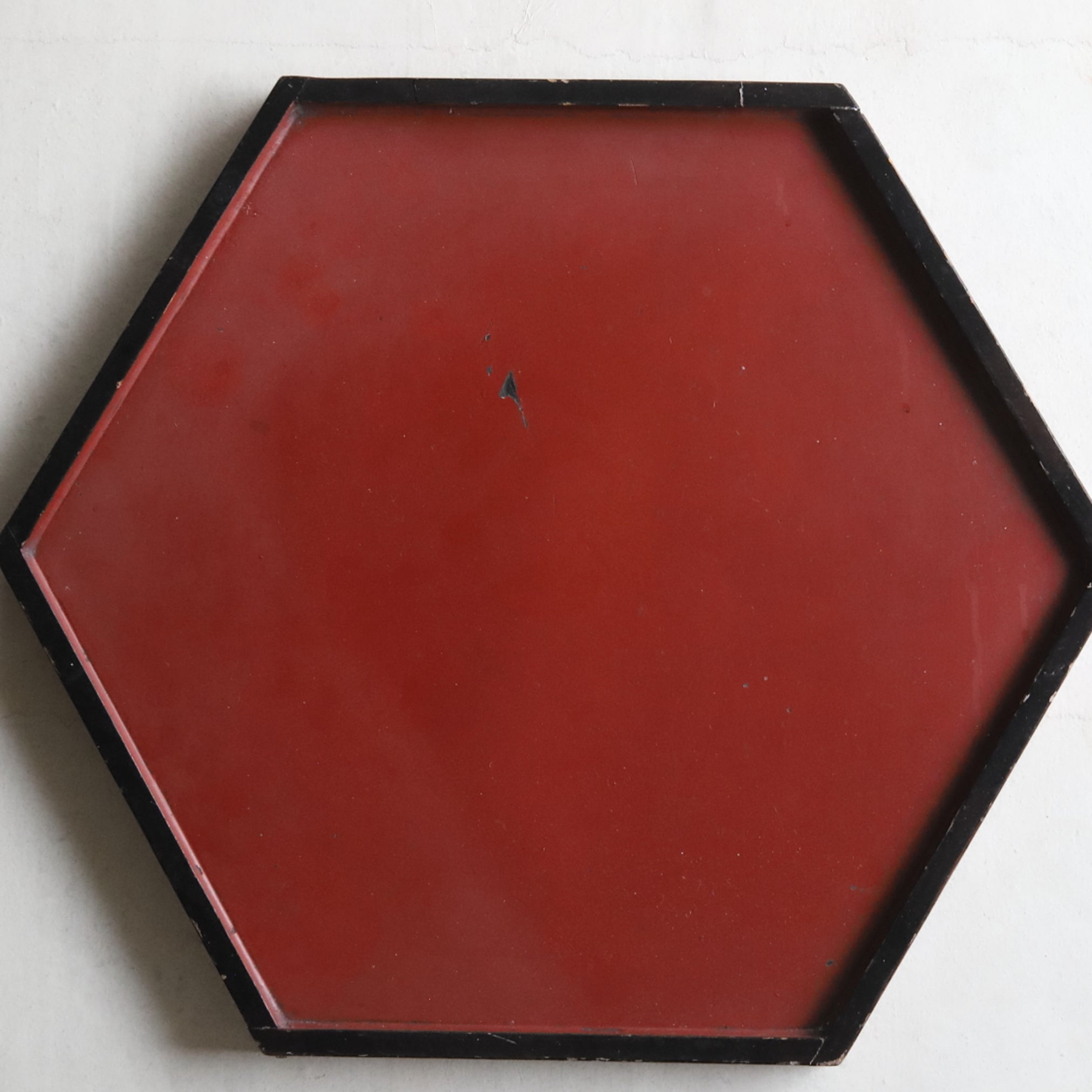 Hexagonal sencha lacquered tray Edo/1603-1867CE