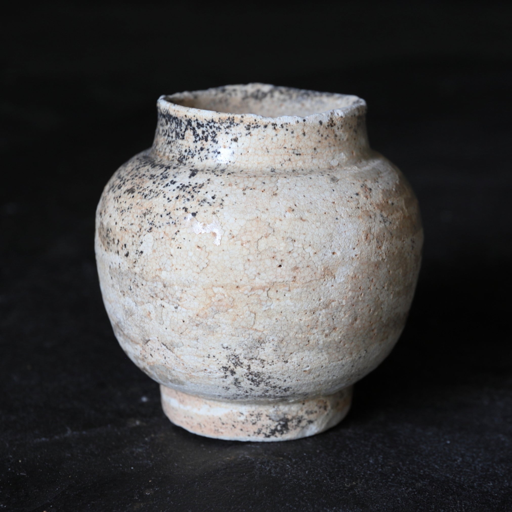 Ko-Seto Ash Glaze Small Pot Muromachi/1336-1573CE