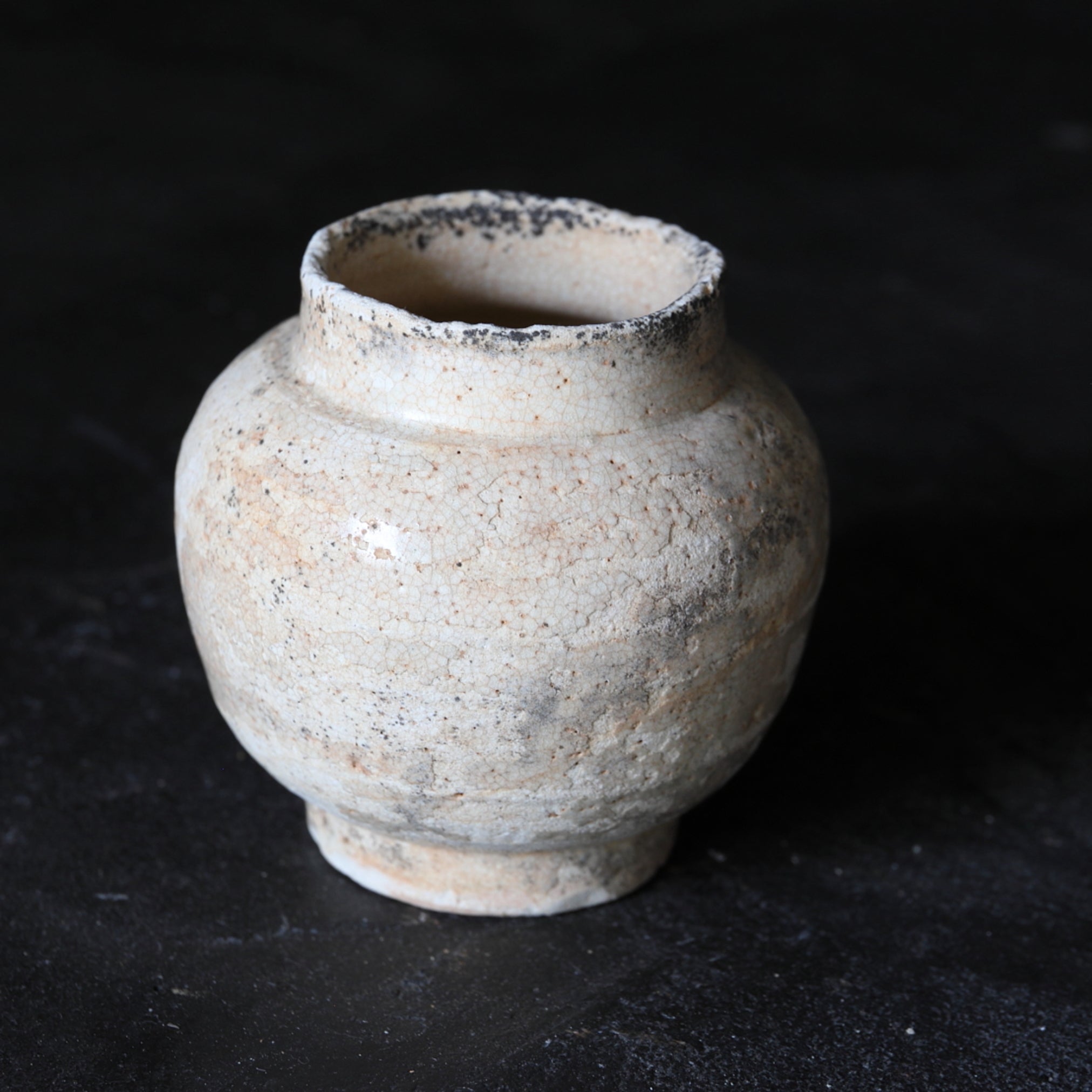 Ko-Seto Ash Glaze Small Pot Muromachi/1336-1573CE