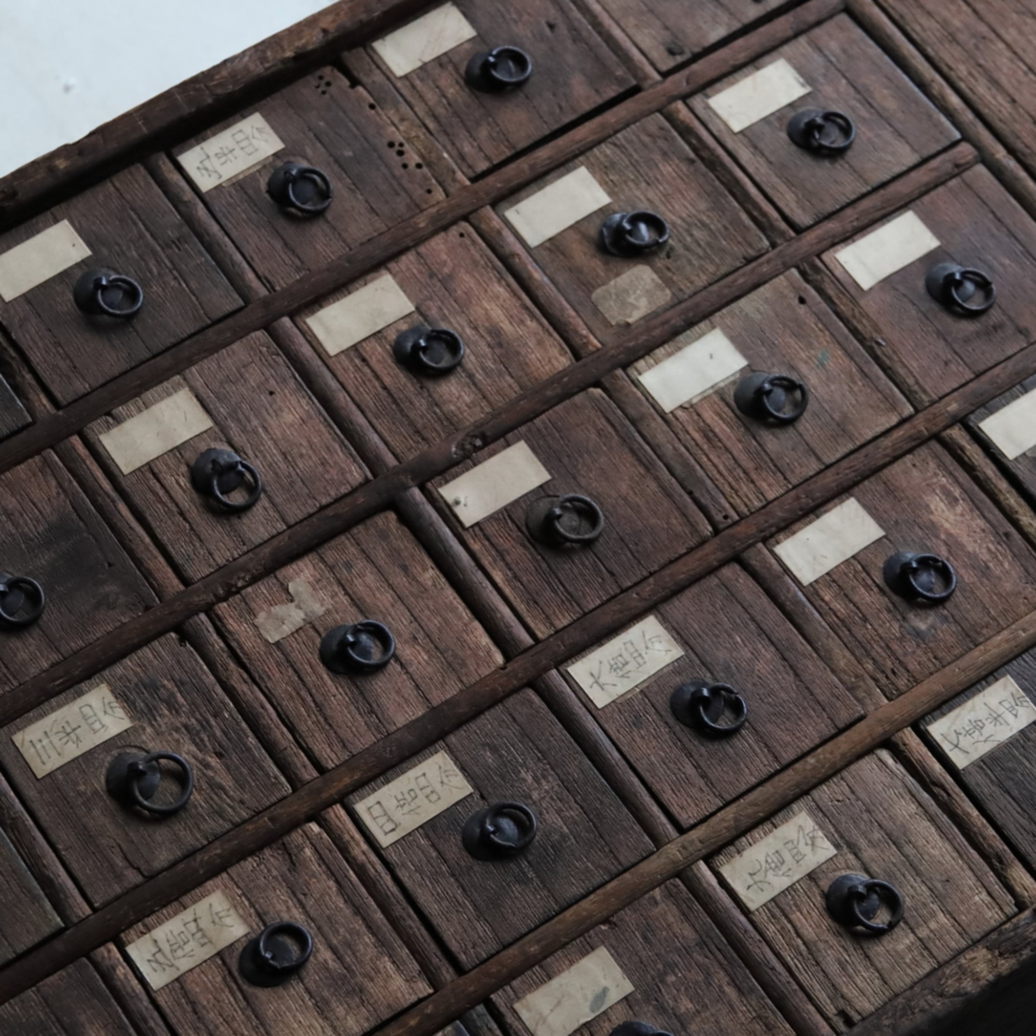 Antique medicine shelf