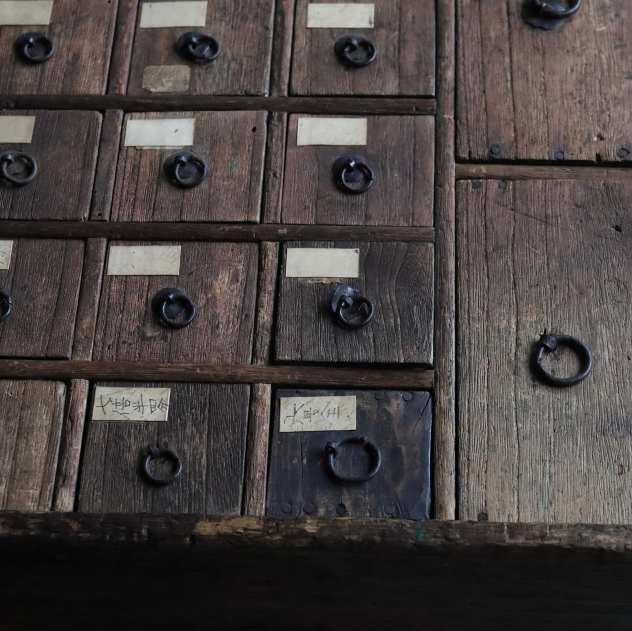 Antique medicine shelf