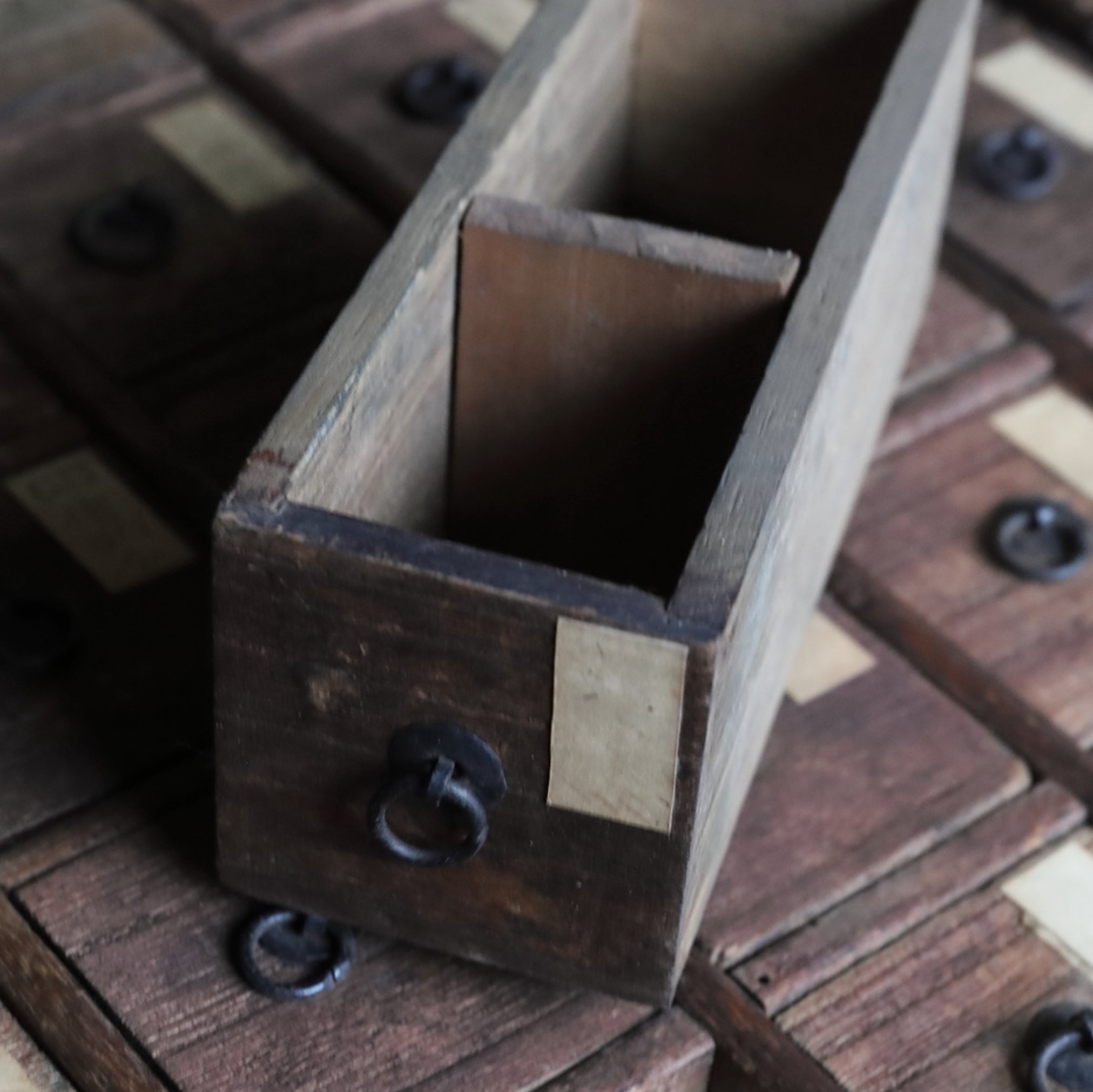 Antique medicine shelf