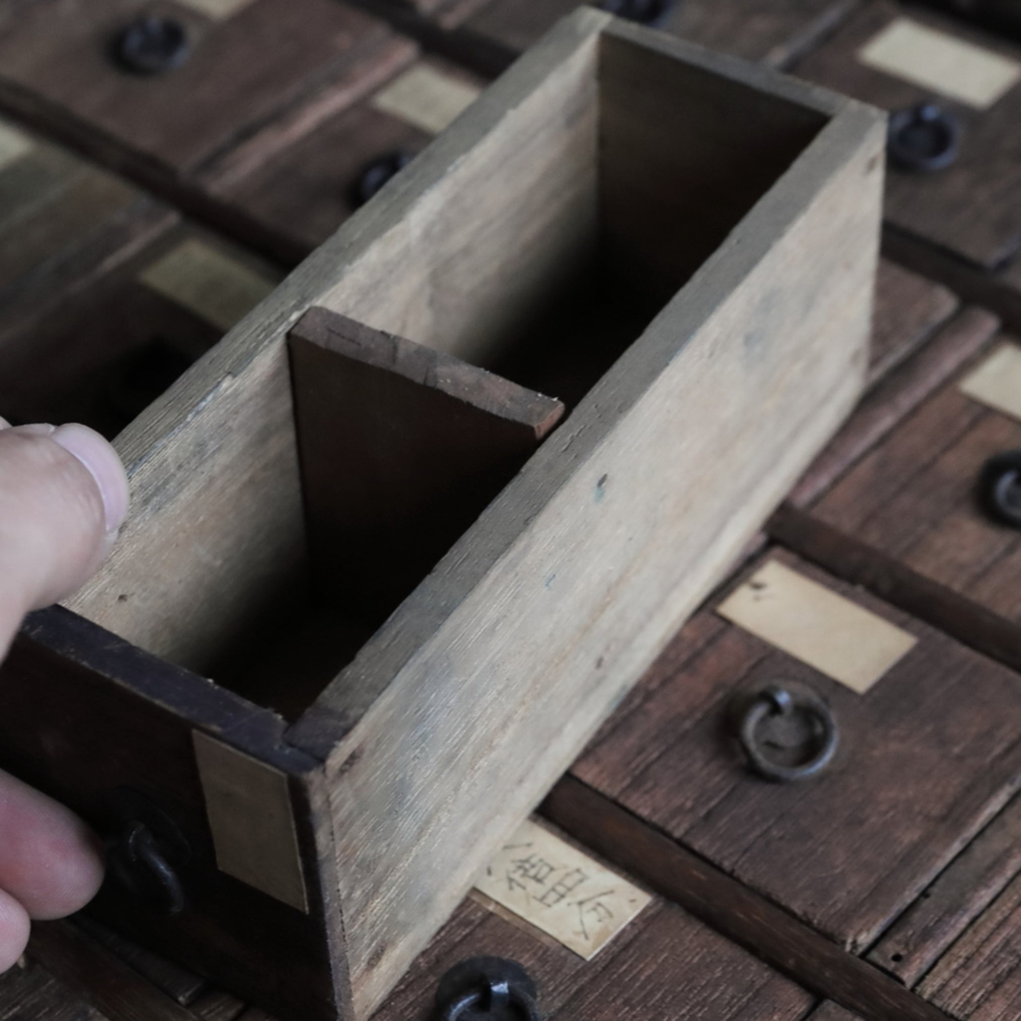 Antique medicine shelf