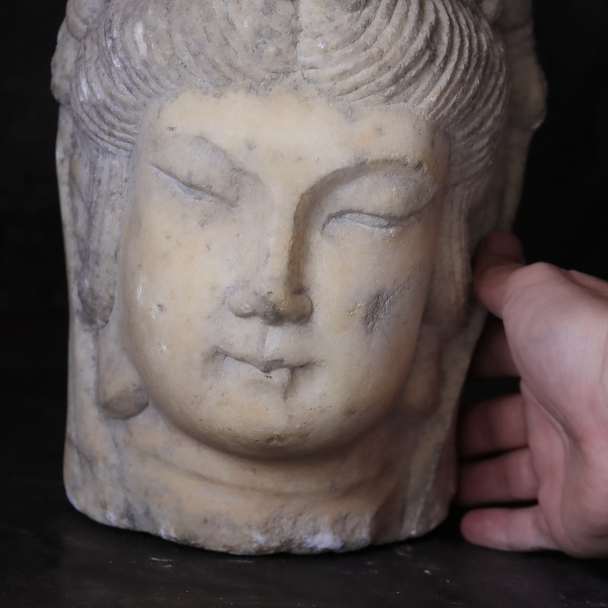 Hokusai White Jade Buddha Head 3rd-12th centuries