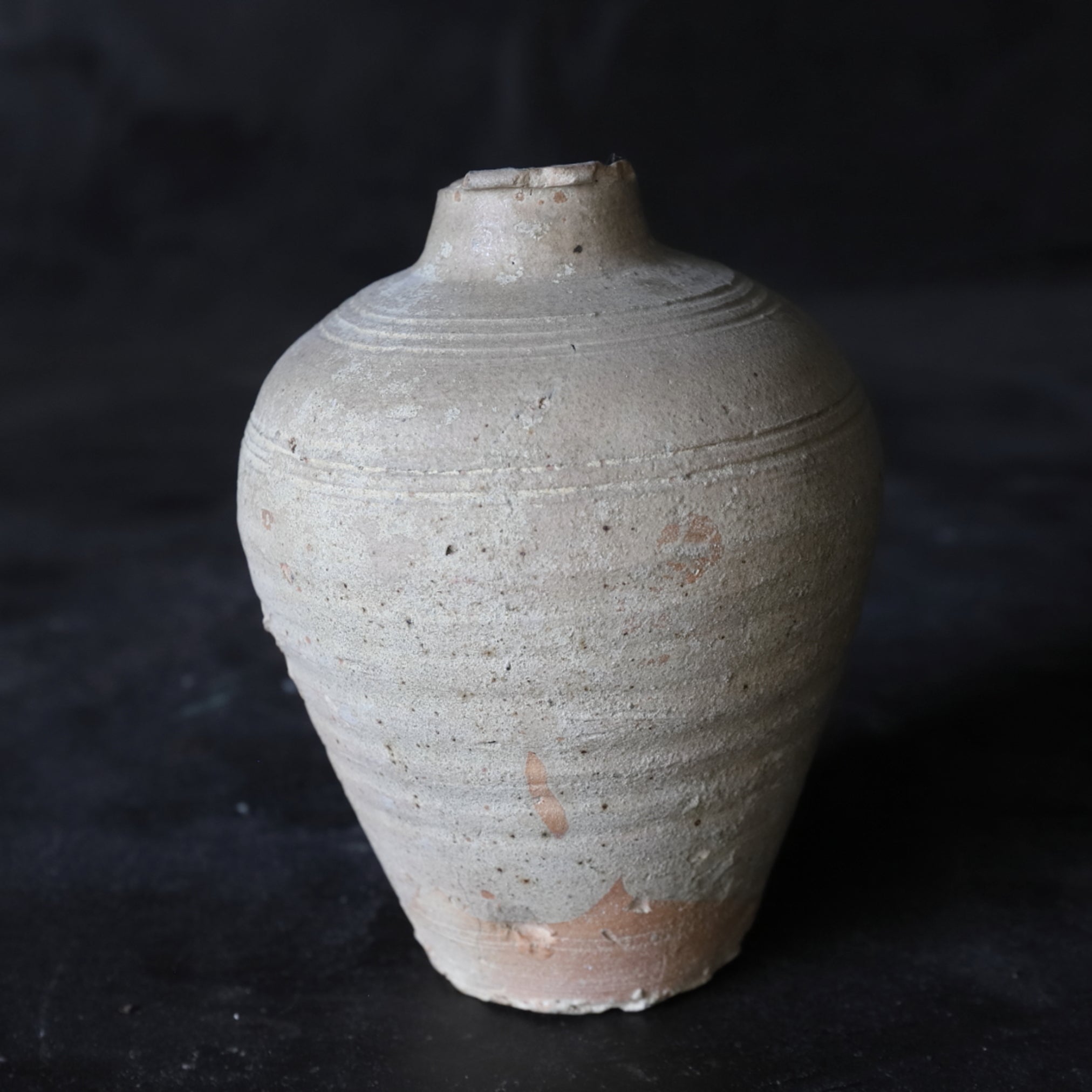 Chinese antique ash glaze bottle